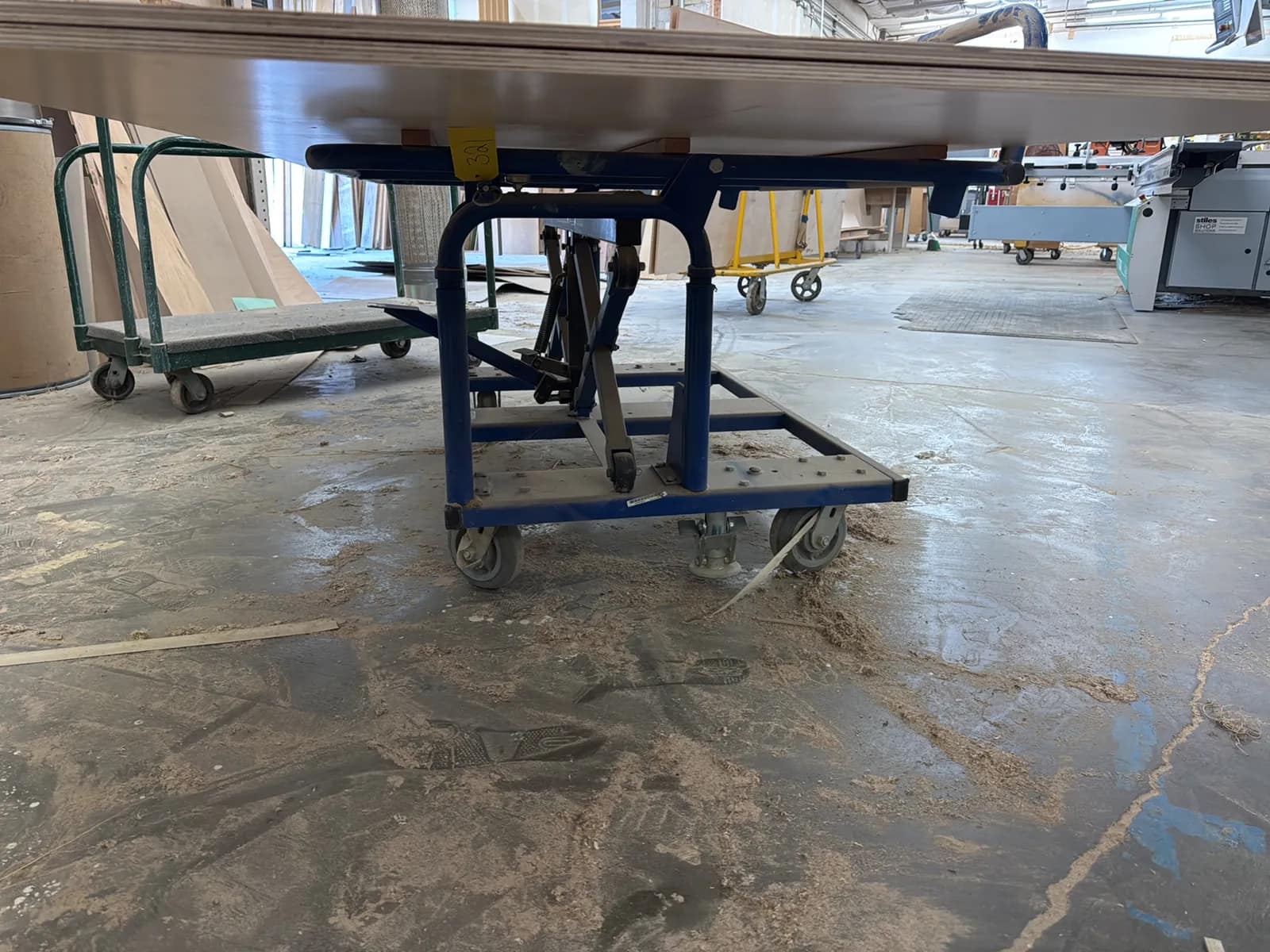 Tilting/Lifting Shop Cart And Contents: 4'x8’ Wood Sheets, photo 10 of 10