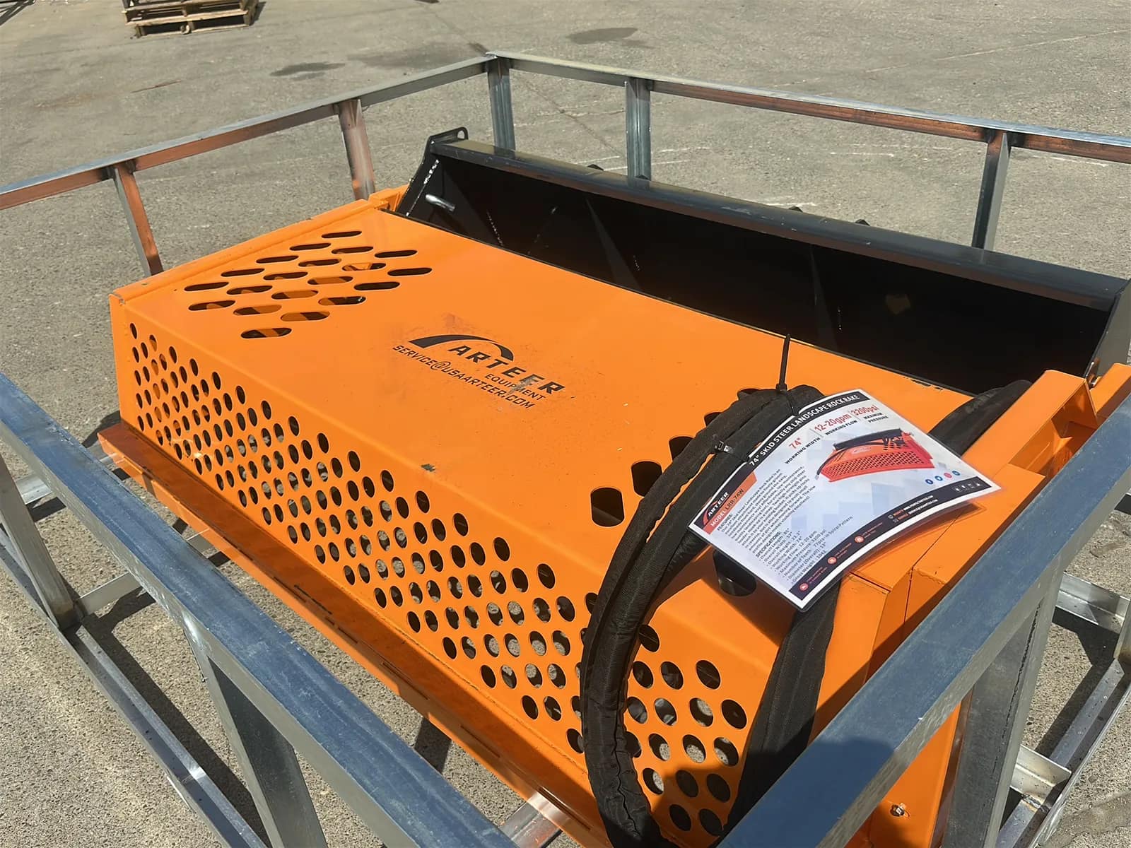 2026 Arteer LRR-74W 74" Skid Steer Landscape Rock Rake (Unused), photo 9 of 15