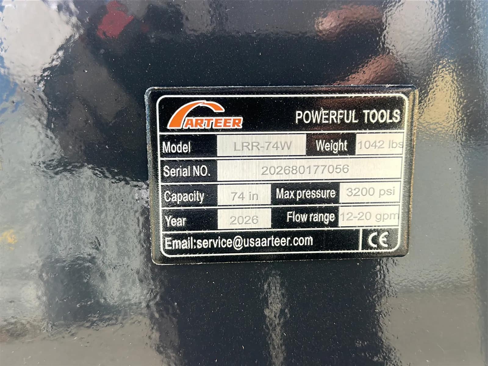 2026 Arteer LRR-74W 74" Skid Steer Landscape Rock Rake (Unused), photo 14 of 15