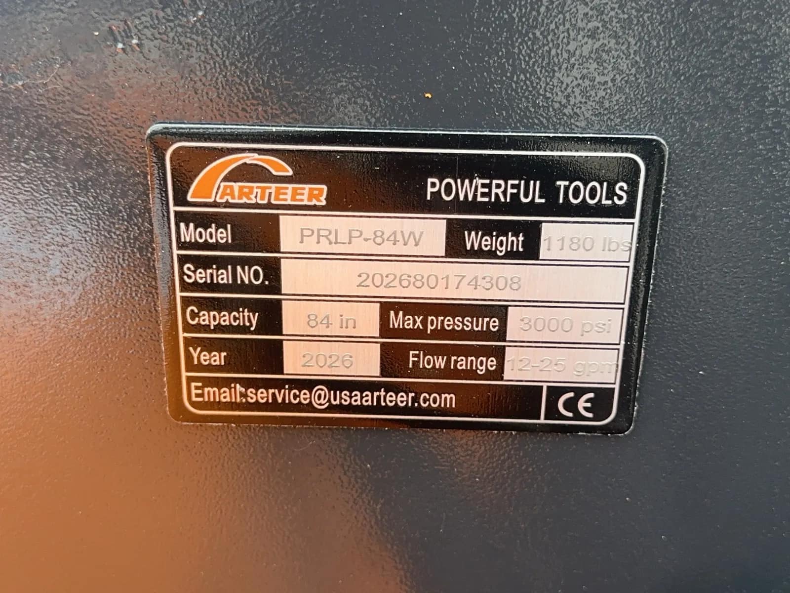 2026 Arteer PRLP-84W 84" Skid Steer Power Rake Land Planer (Unused), photo 15 of 17