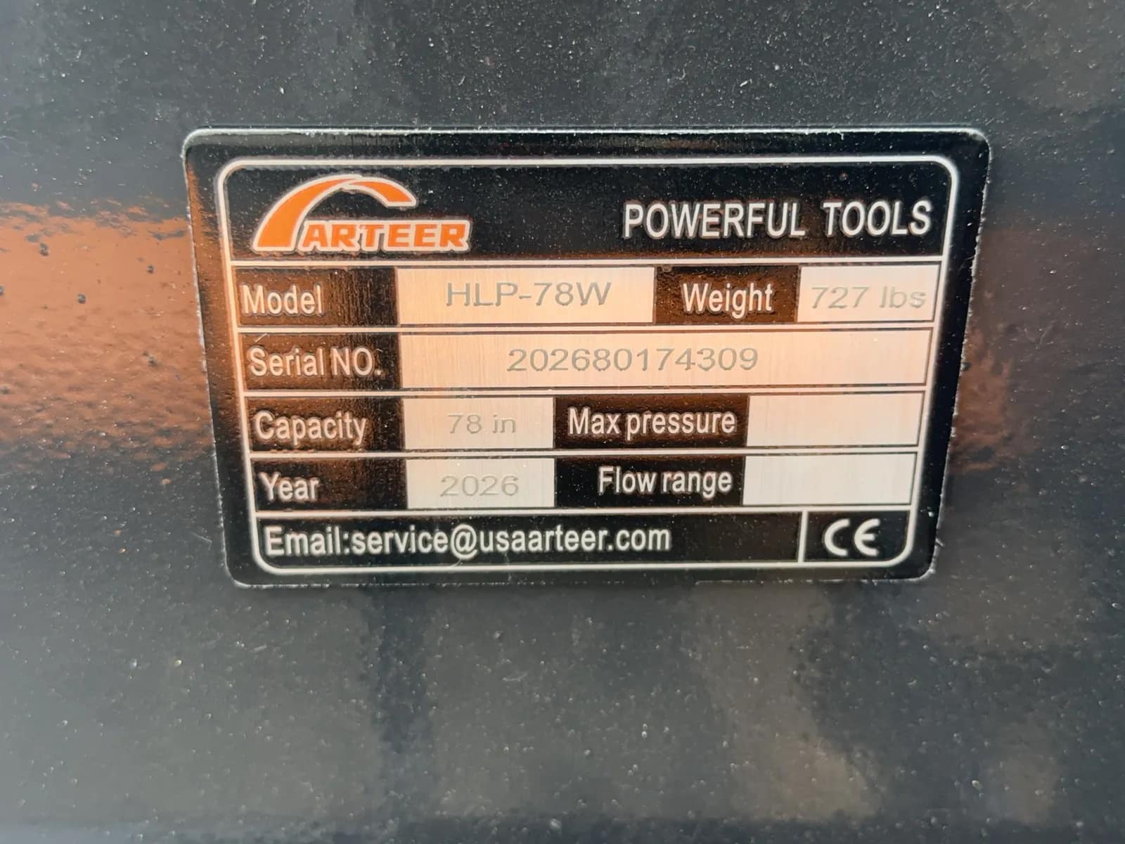 2026 Arteer HLP-78W 78" Hydraulic Skid Steer Land Plane (Unused), photo 14 of 16