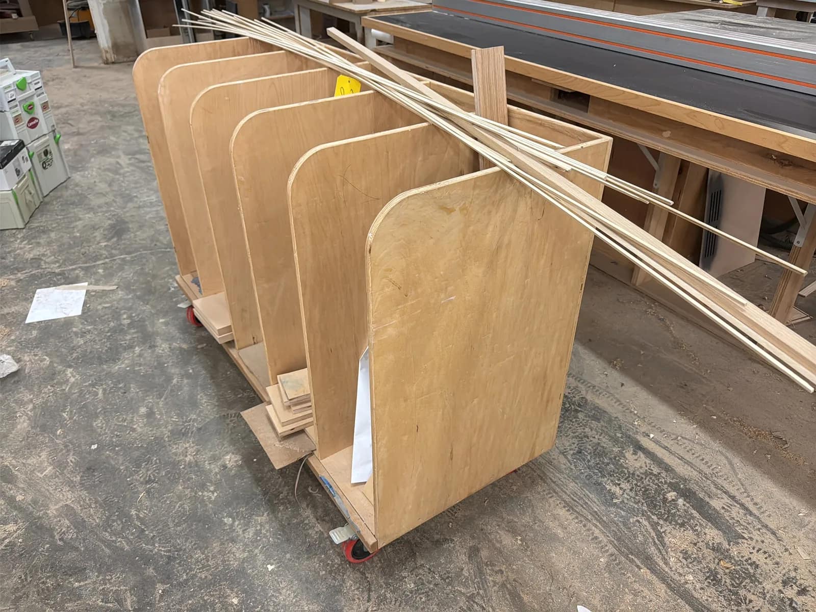 Custom Rolling Wood Storage Cart, photo 6 of 6