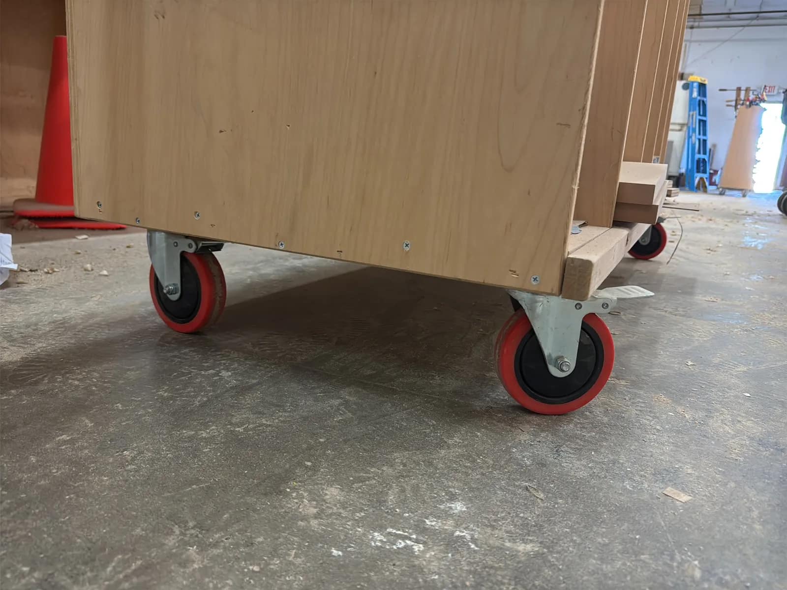 Custom Rolling Wood Storage Cart, photo 5 of 6