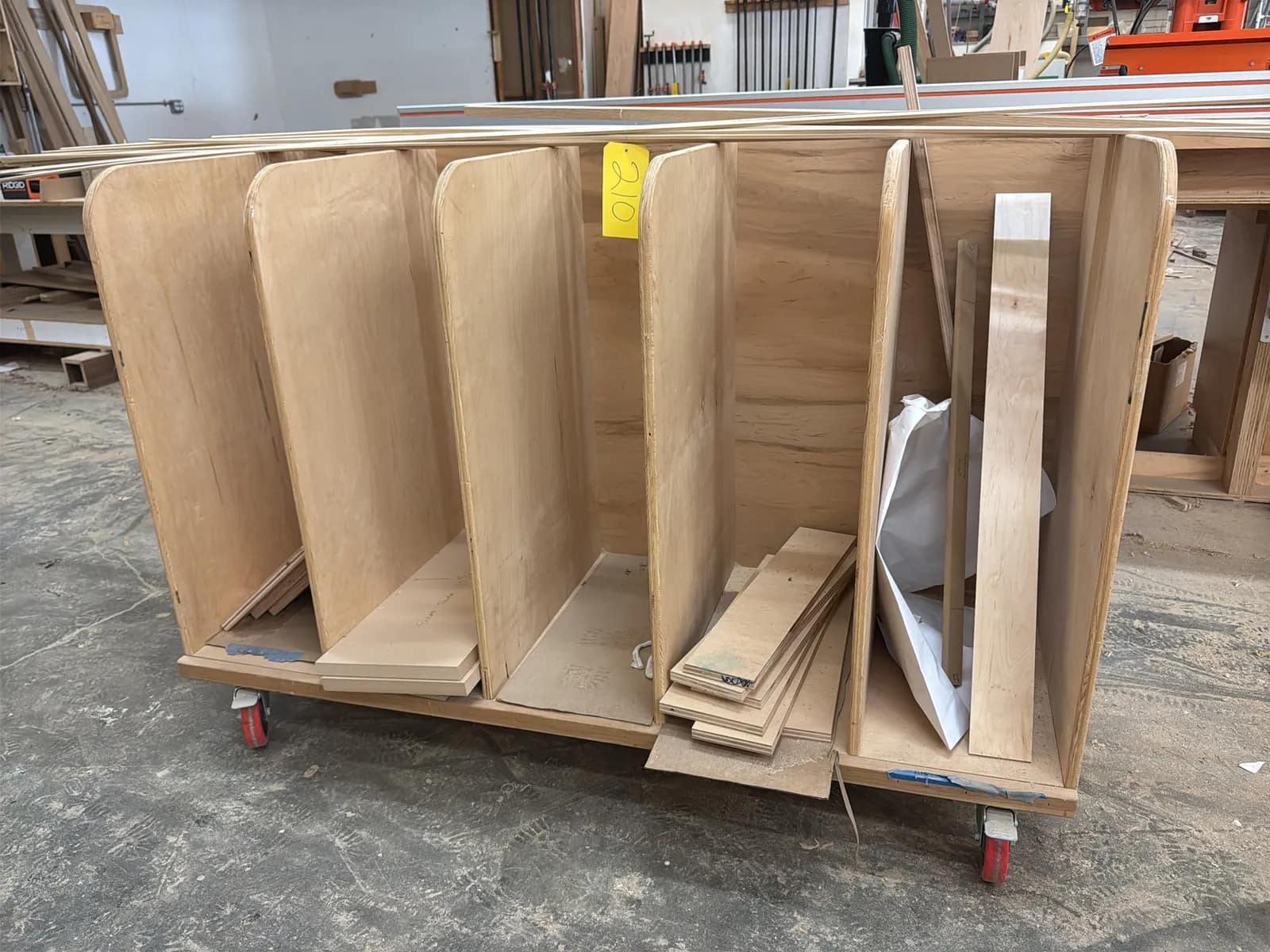 Custom Rolling Wood Storage Cart, photo 2 of 6