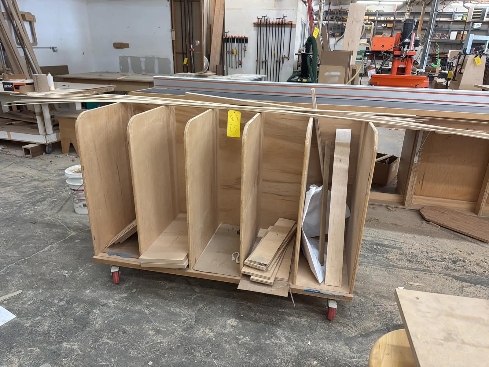 Custom Rolling Wood Storage Cart, photo 1 of 6
