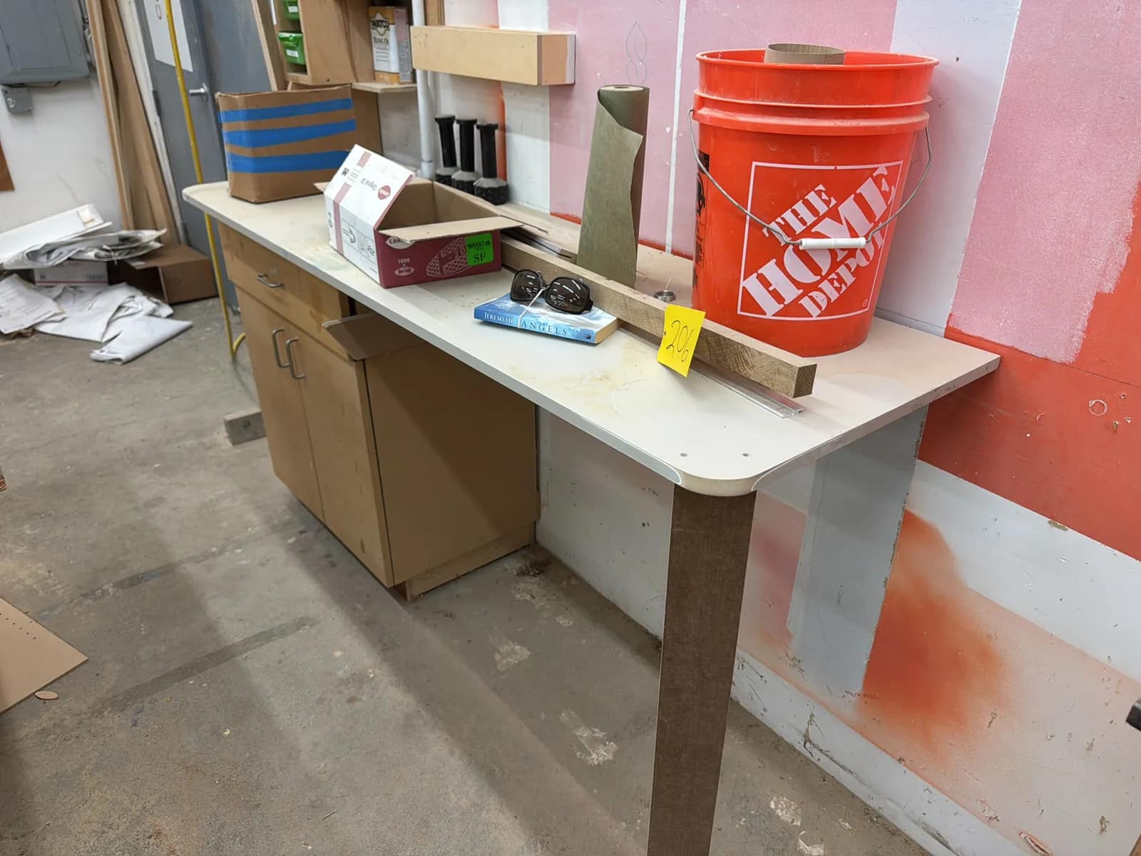 Wall Mounted Countertop With Cabinet And Contents, photo 11 of 11