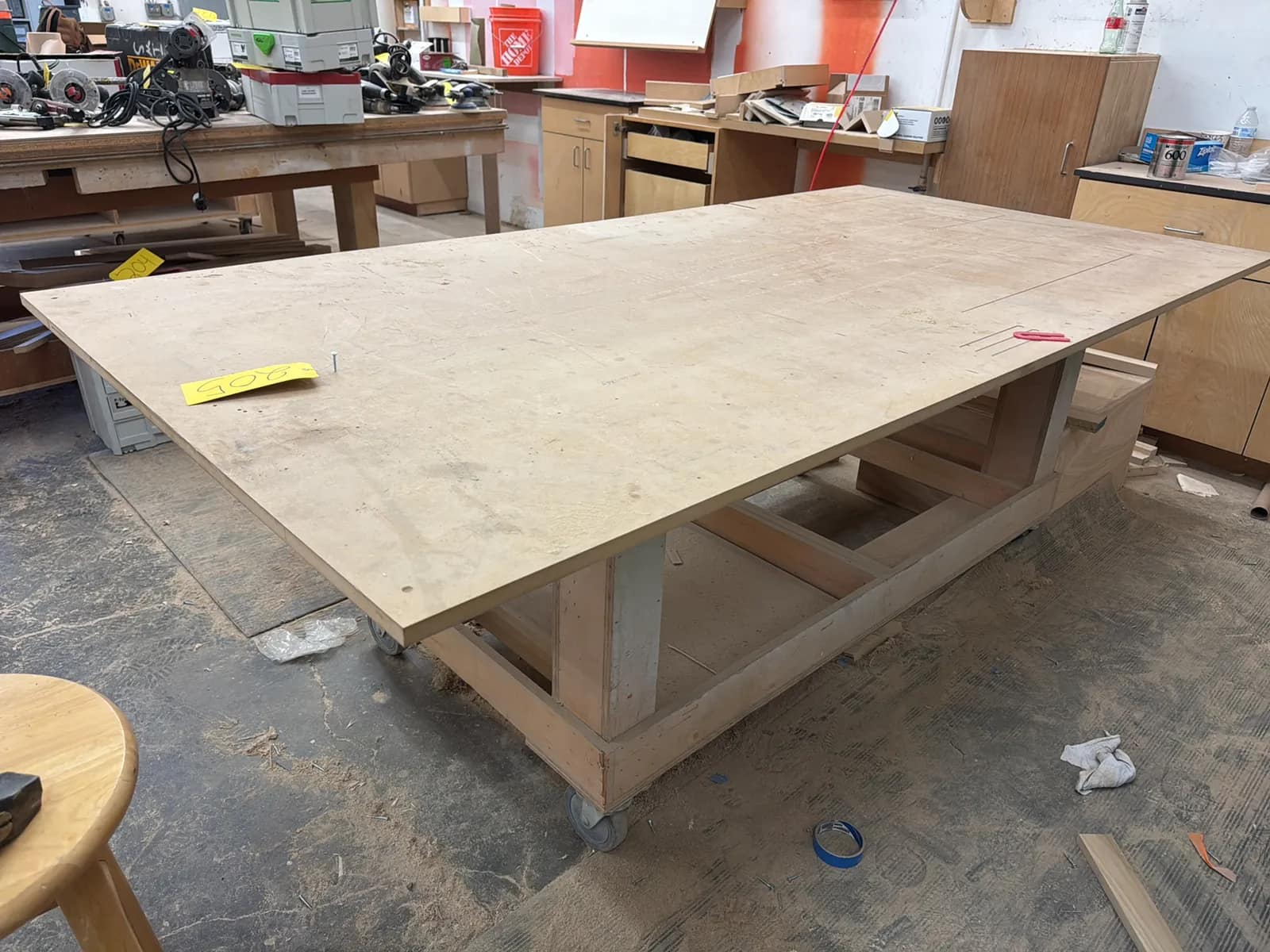 Rolling Wood Shop Table, photo 4 of 7