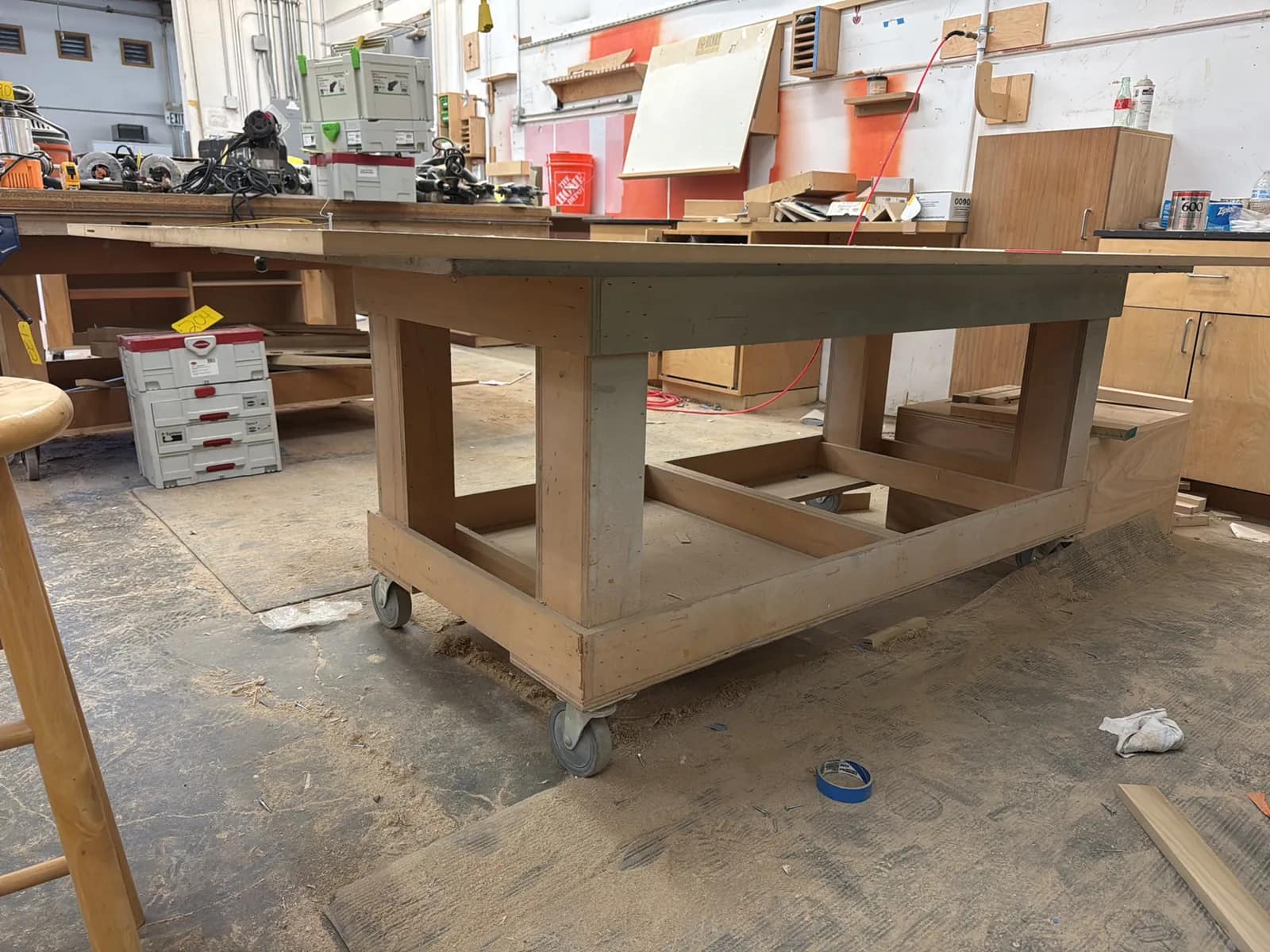 Rolling Wood Shop Table, photo 5 of 7