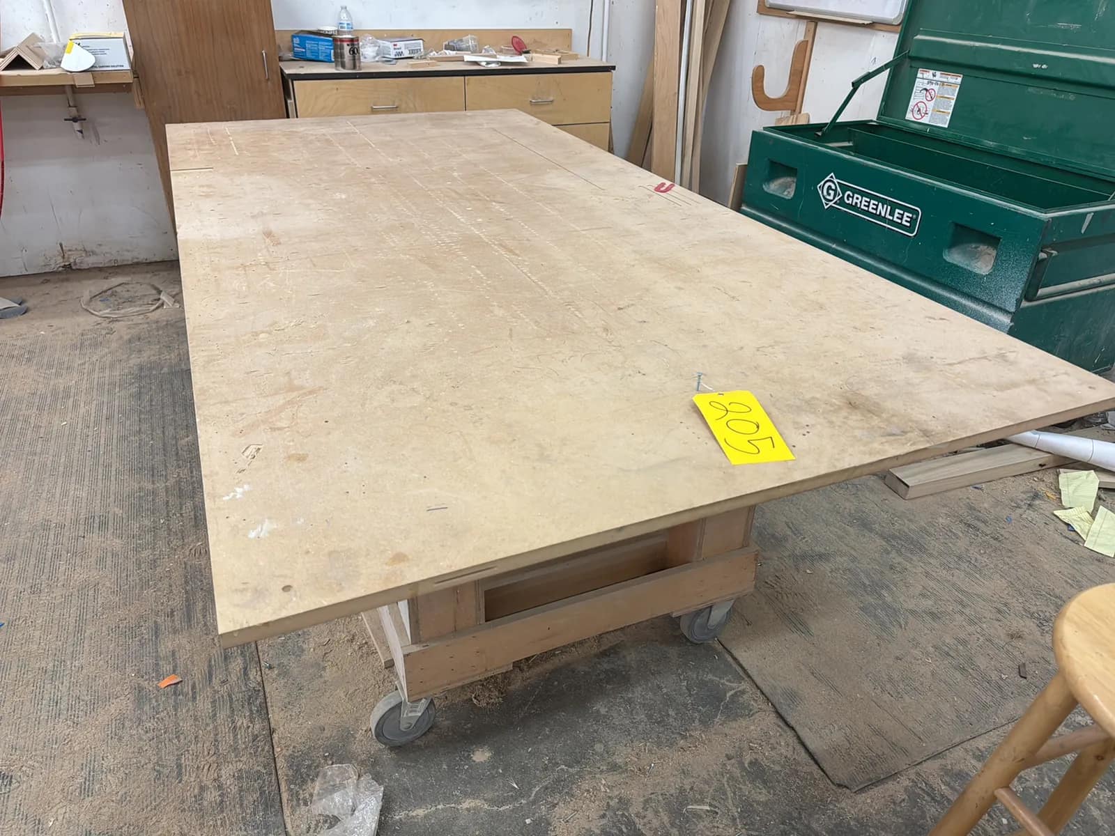 Rolling Wood Shop Table, photo 2 of 7