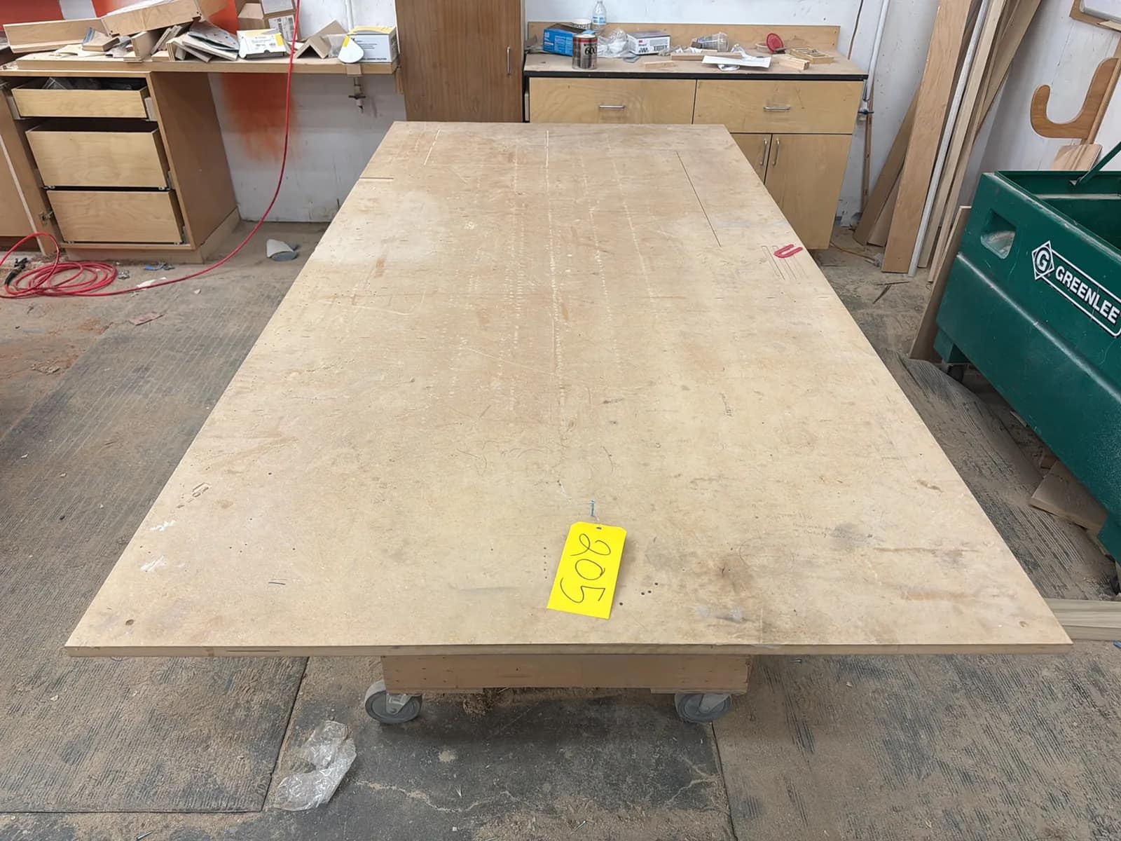 Rolling Wood Shop Table, photo 3 of 7