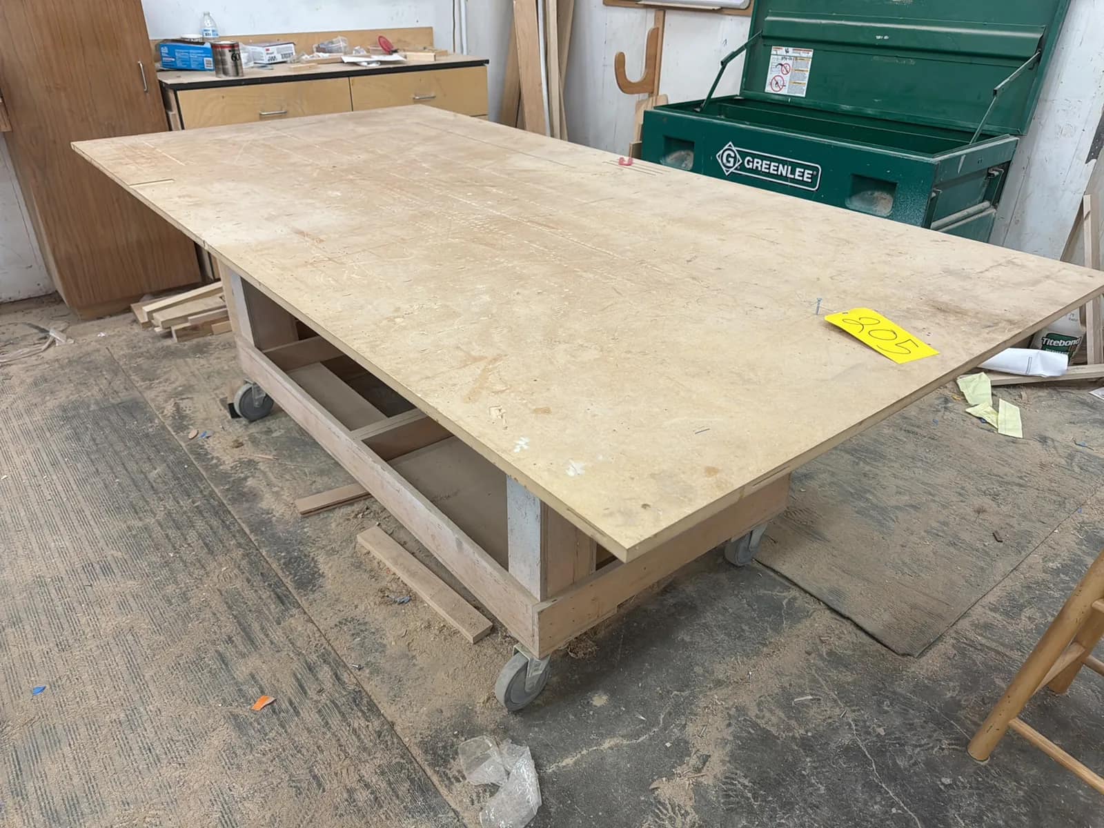 Rolling Wood Shop Table, photo 1 of 7