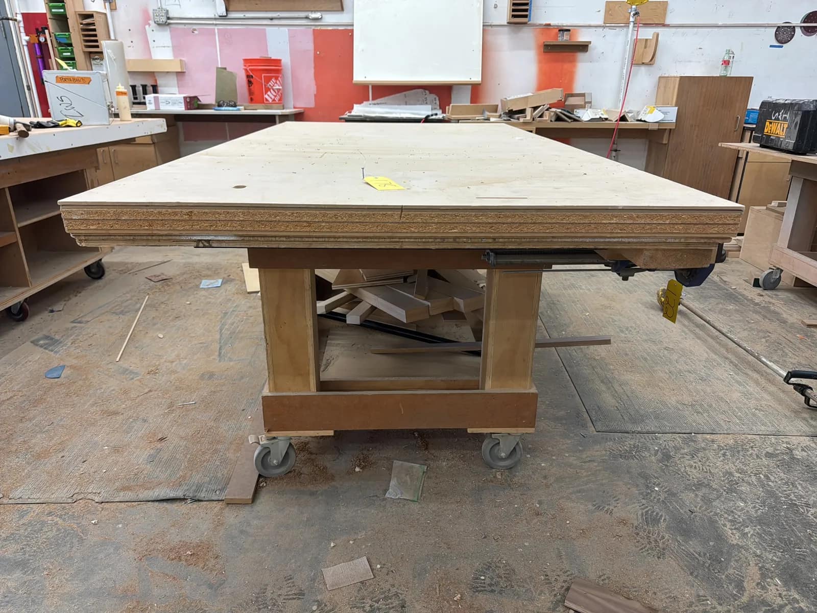 Custom Rolling Shop Table With Contents: Assorted Wood (Vise Not Included), photo 3 of 8