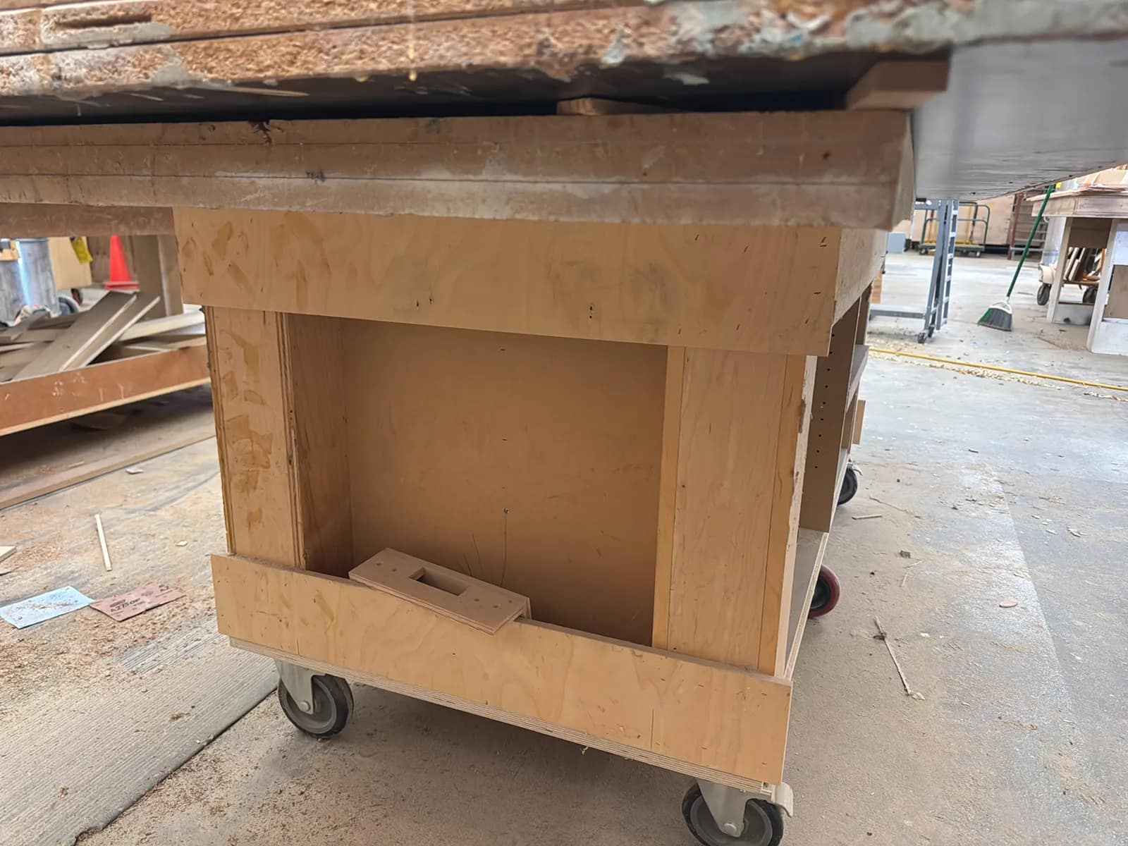 Rolling Wood Shop Table, photo 6 of 7