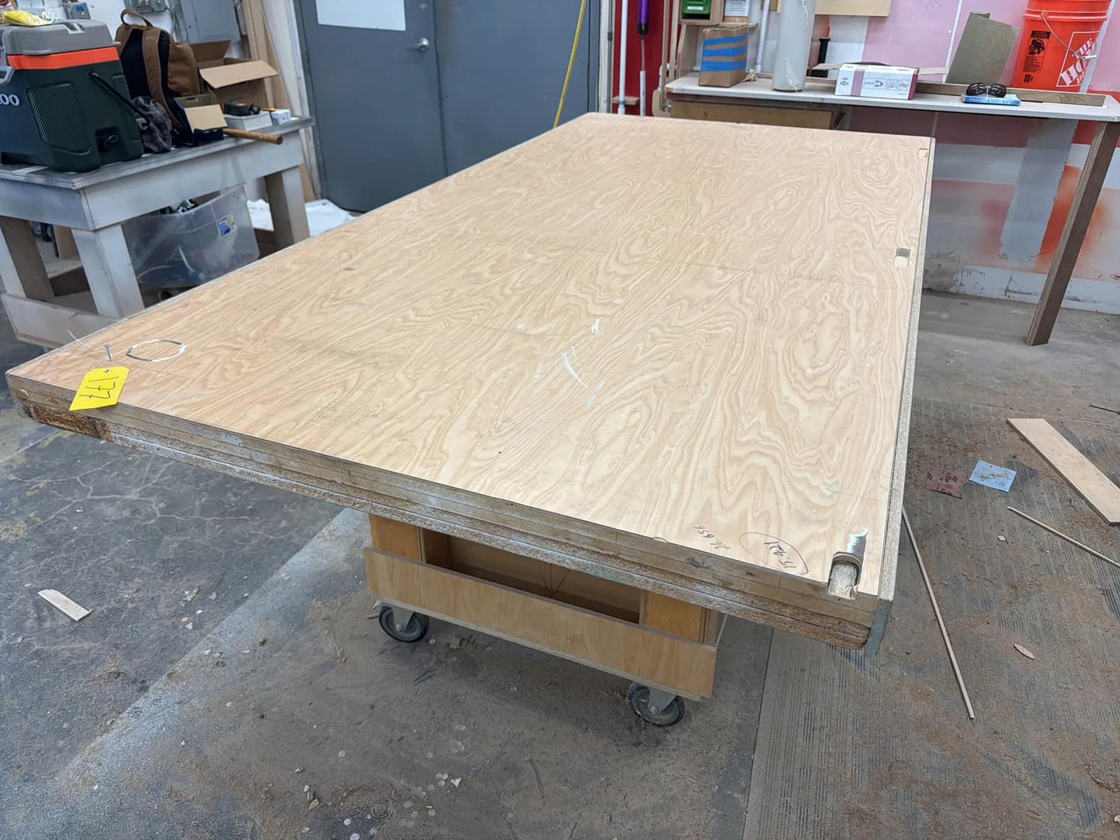 Rolling Wood Shop Table, photo 1 of 7