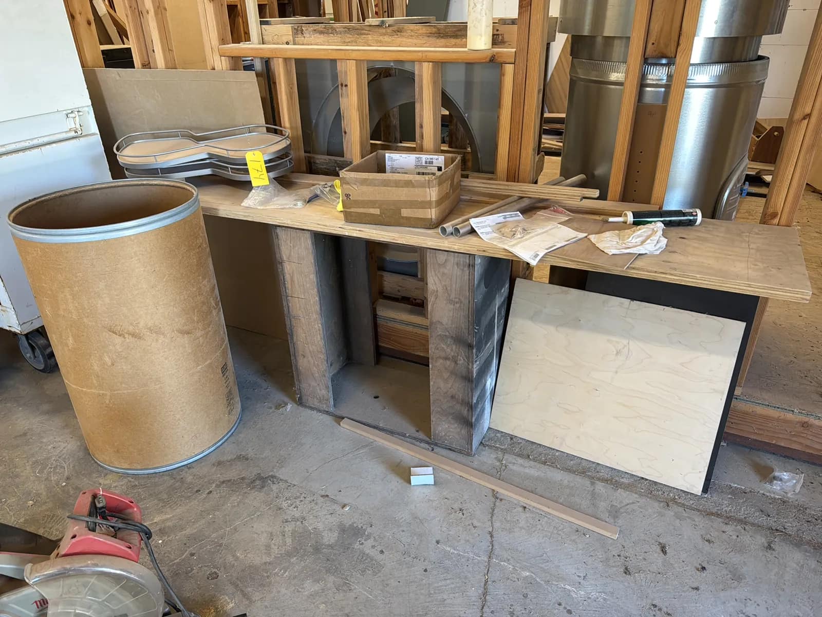 Wood Work Table With Barrel And More, photo 2 of 7