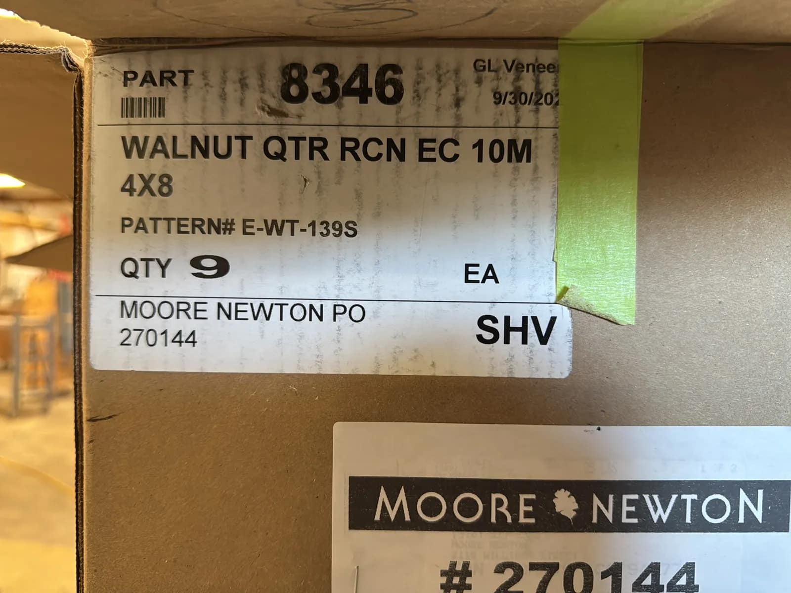 (2) Boxes GL Walnut 50” Veneer, photo 2 of 7