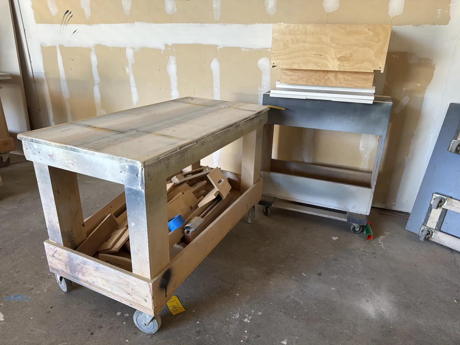 Custom Rolling Shop Cart And Cabinet With Assorted Wood, photo 7 of 9