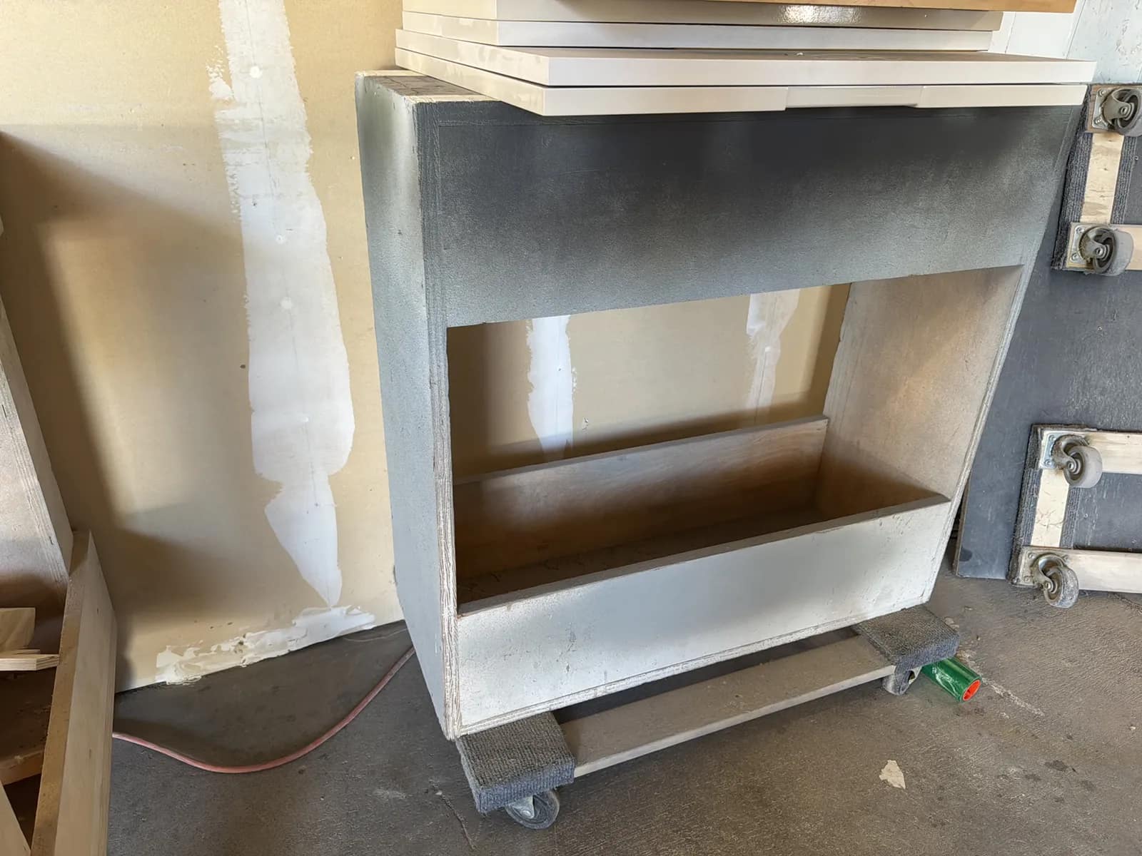 Custom Rolling Shop Cart And Cabinet With Assorted Wood, photo 9 of 9