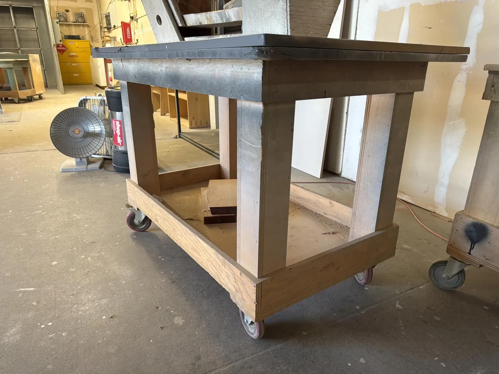 Custom Rolling Shop Cart With (2) Sawhorses, photo 6 of 6