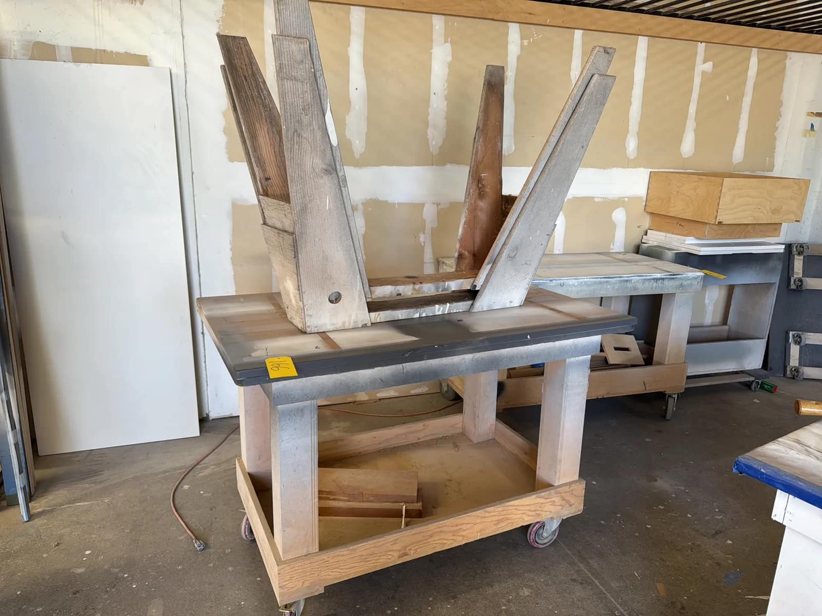 Custom Rolling Shop Cart With (2) Sawhorses, photo 1 of 6