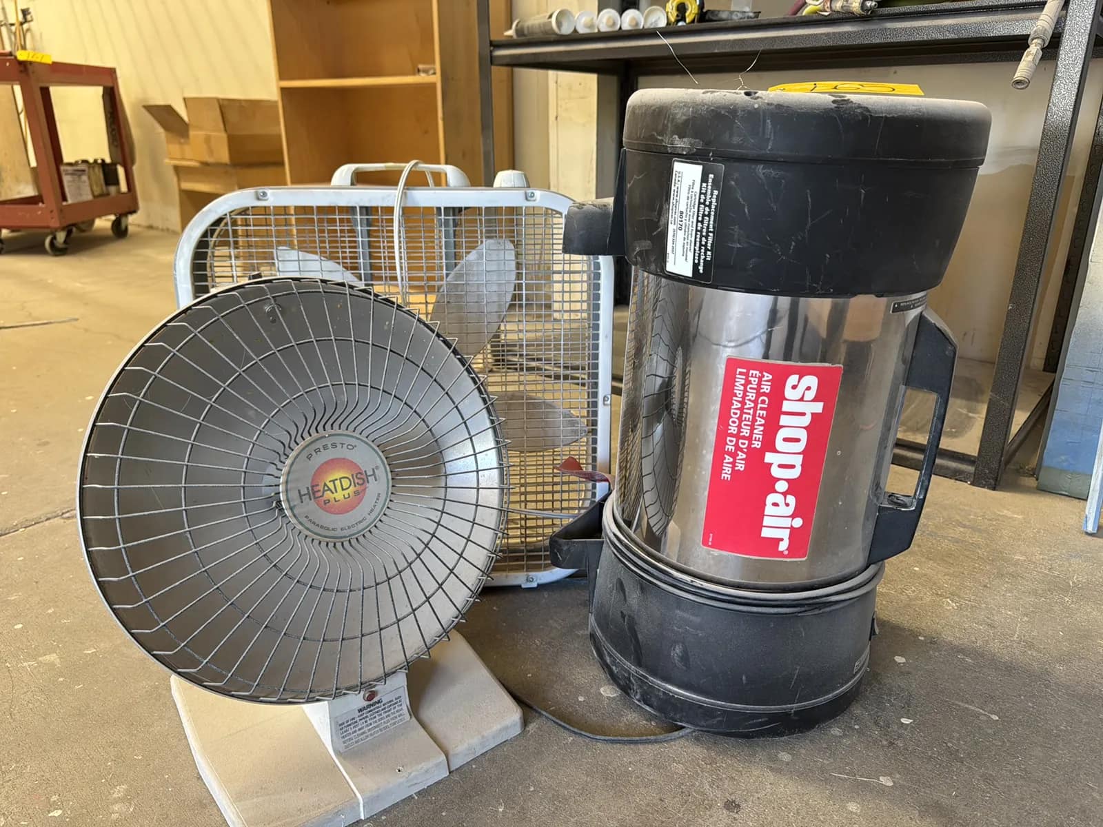 Bulk Lot: Fan, Heater And ShopAir Air Cleaner, photo 2 of 5