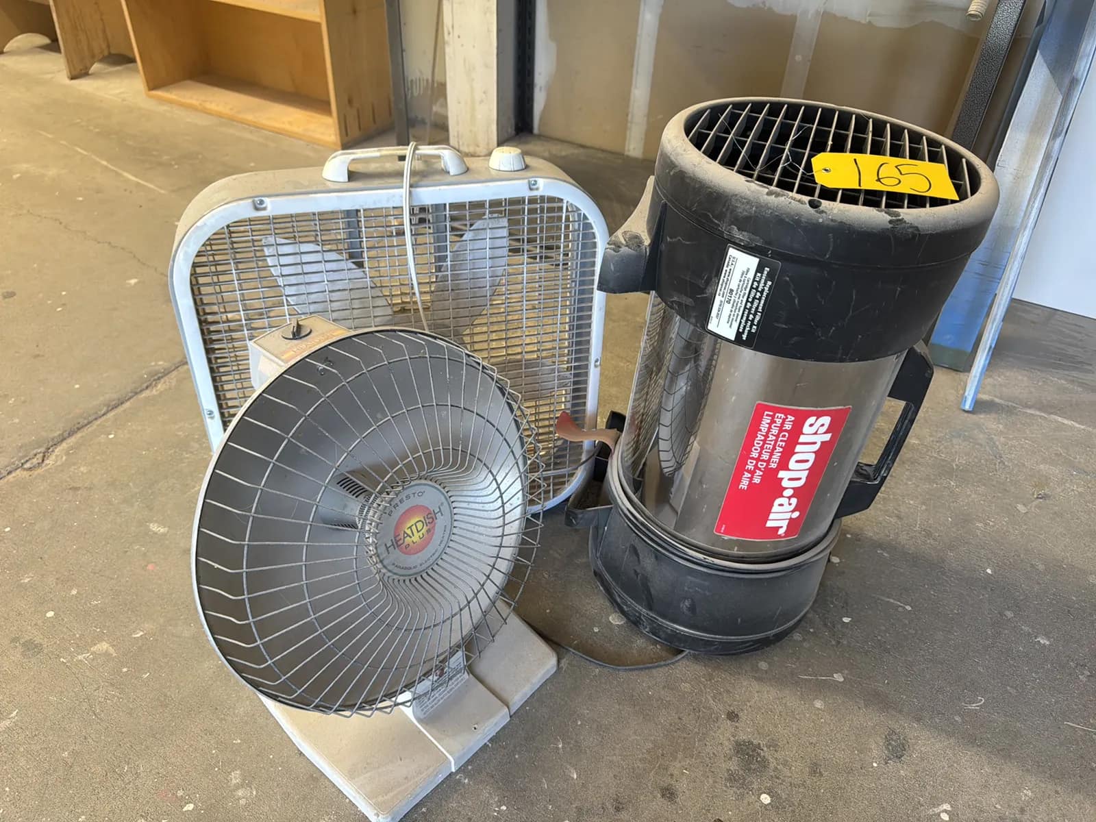 Bulk Lot: Fan, Heater And ShopAir Air Cleaner, photo 1 of 5