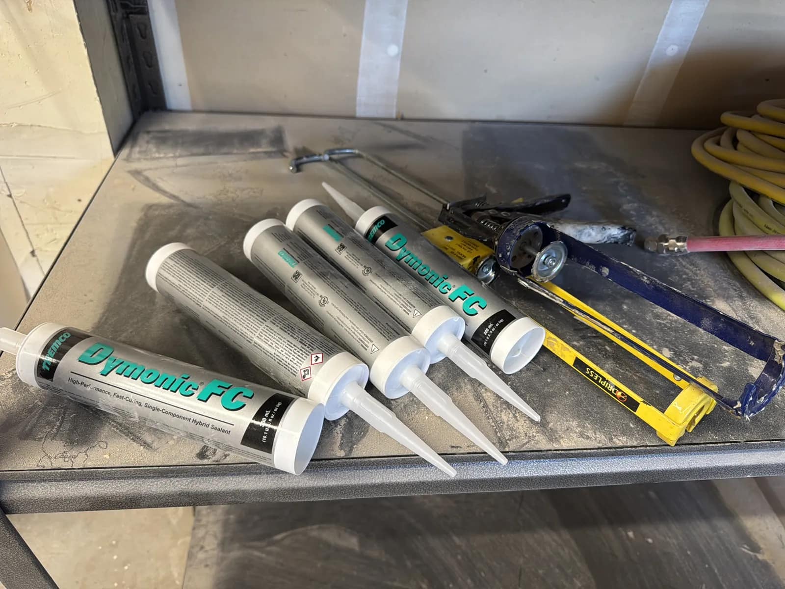 Adjustable Metal Shelving Unit With Contents: Dymonic FC, Air Hose, Hardware And More, photo 6 of 8