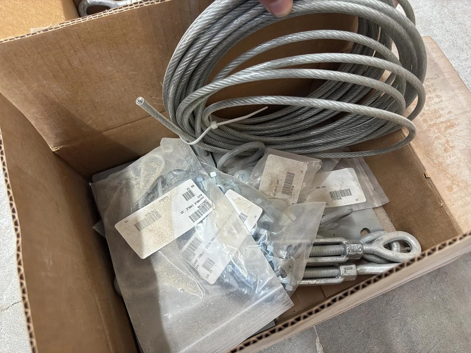 Wood Stool And Heavy Duty Steel Mounting Hardware, Cable And More, photo 7 of 8
