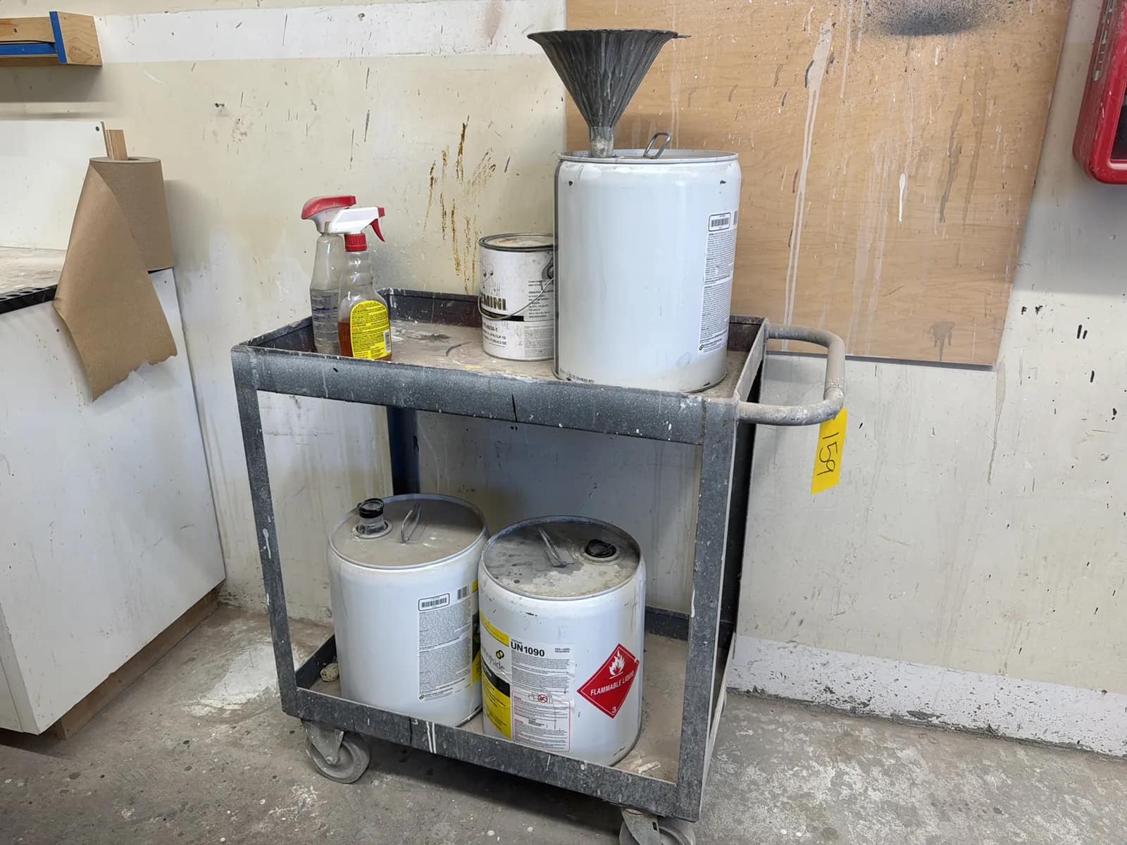 Rolling Cart And Contents: Assorted Chemicals, photo 1 of 7