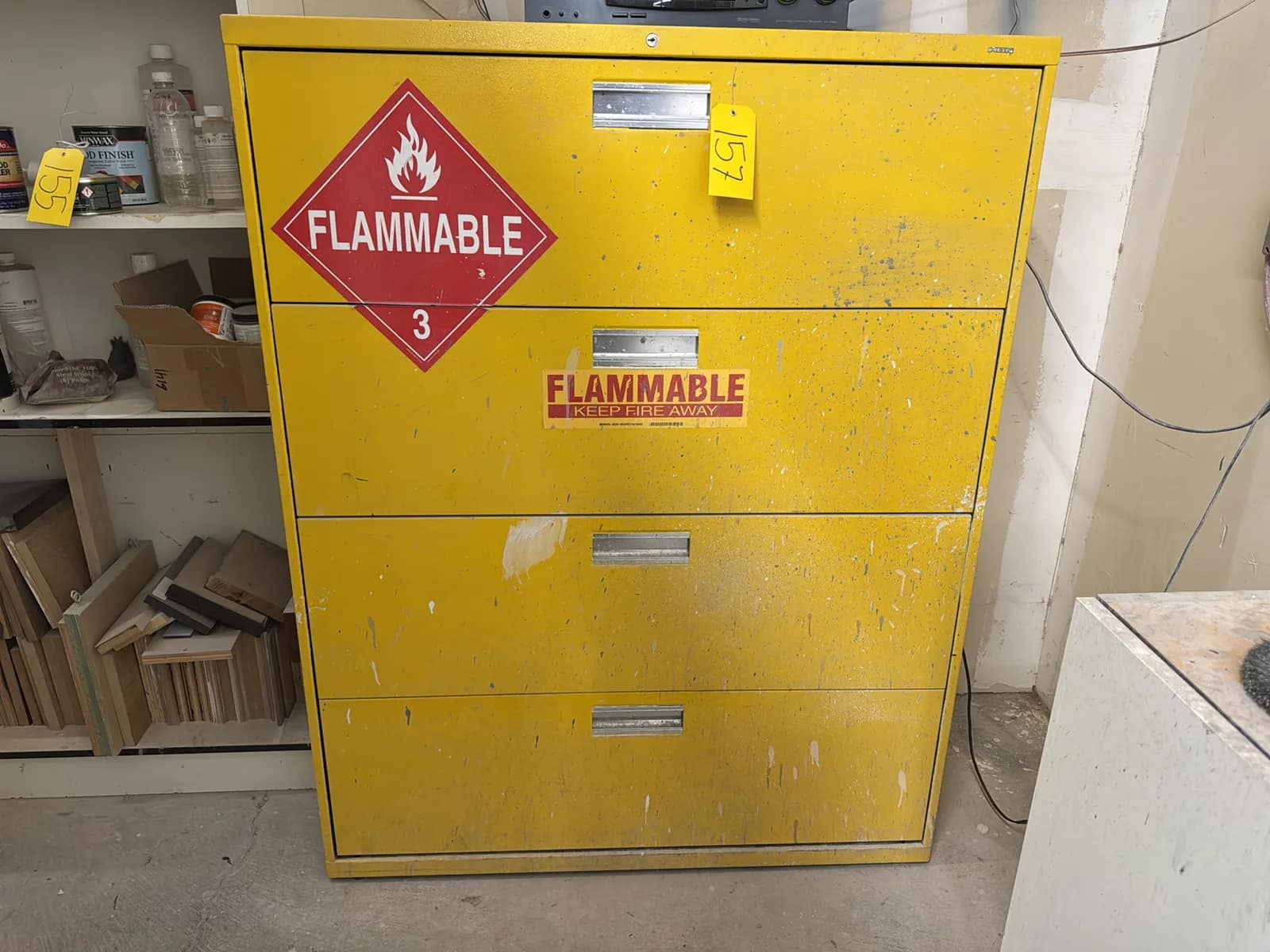 Steel Cabinet With Contents: Assorted Paints And More, photo 1 of 10