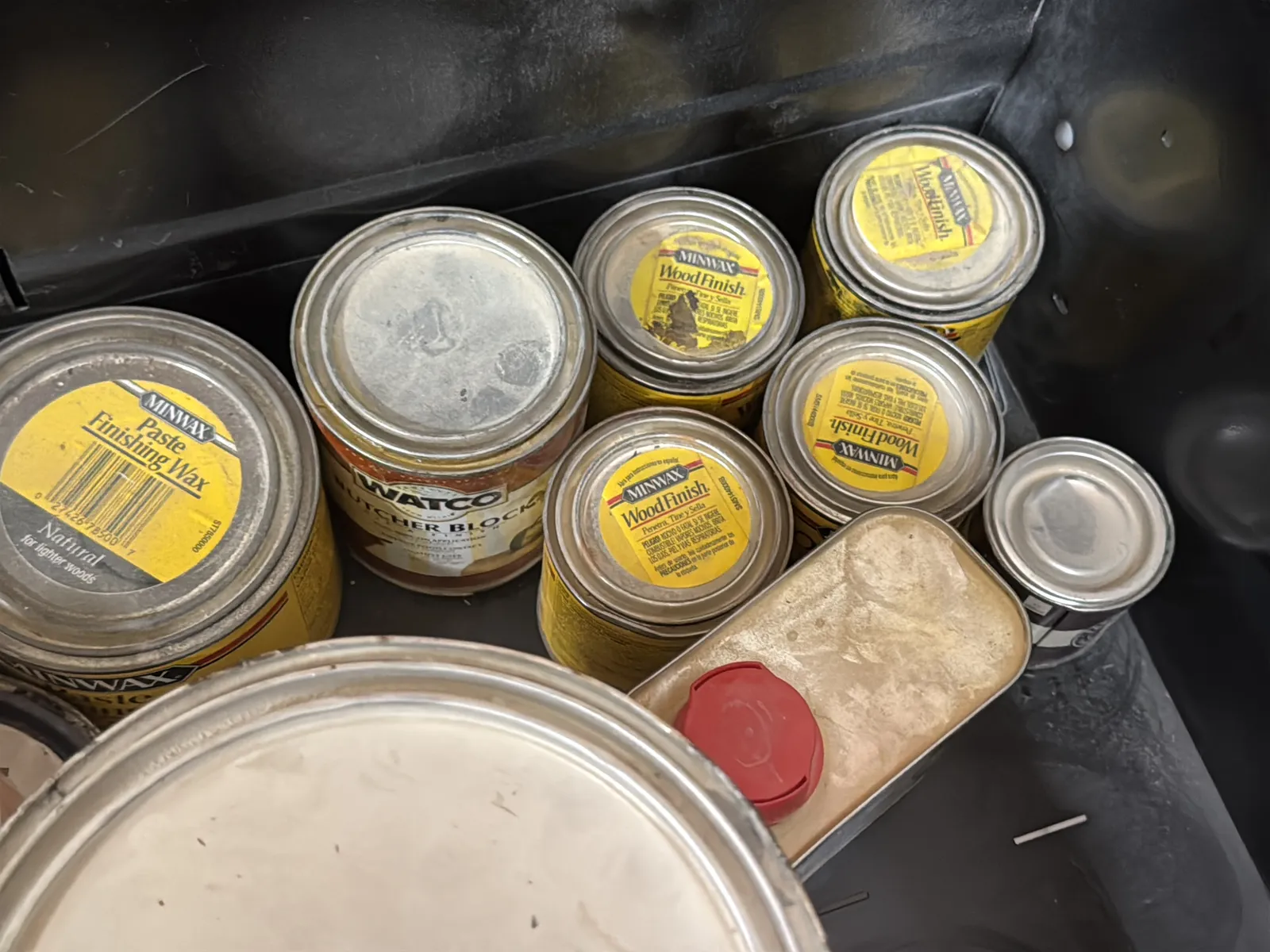Steel Cabinet With Contents (Assorted Stains) And Wood Cabinet, photo 12 of 13