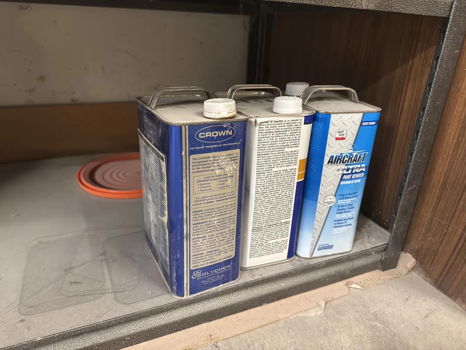 Steel Adjustable Shelving Unit With Contents: Paint, Varnish, Assorted Chemicals And More, photo 13 of 14