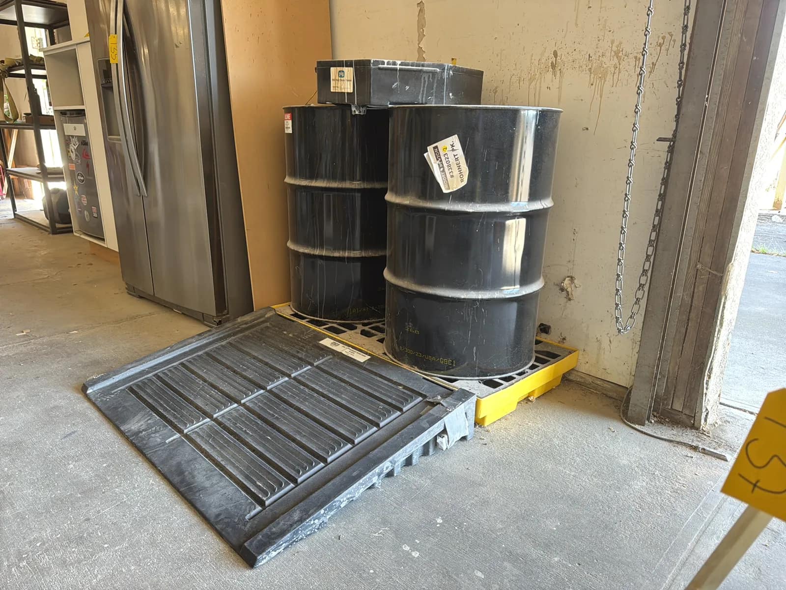 (2) 55 Gal Drums With Spill Platform, Work Ramp And Funnel, photo 9 of 9