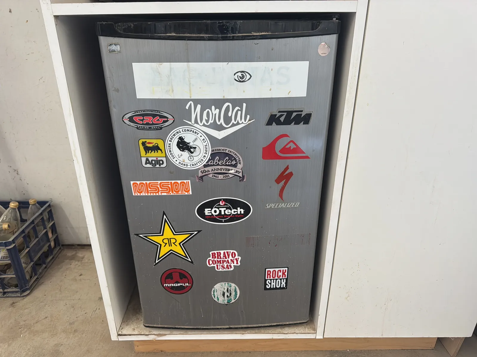 Cabinet With Contents: Mini Fridge, Microwave, Toaster Oven And More, photo 7 of 9