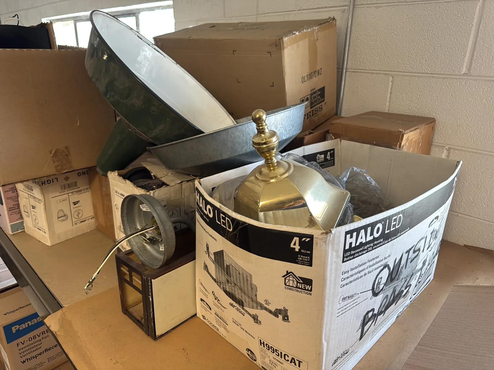 Contents Of Top Shelf: Assorted Electrical Supply, Fixtures And More, photo 8 of 10