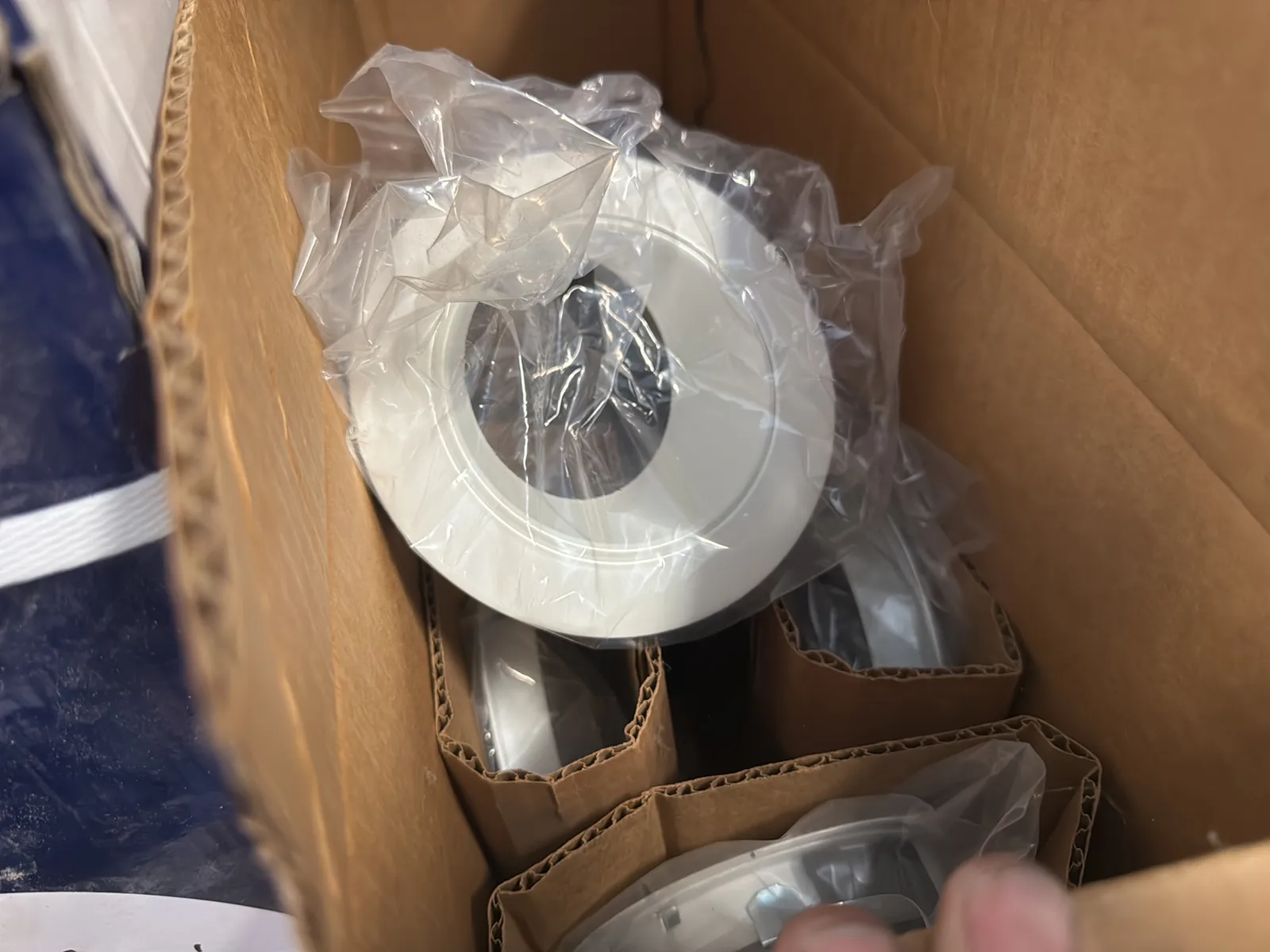 Contents Of (1) Shelf: Recessed Lighting Housing, RG6 Quad Cable, Assorted Electrical Supply And More, photo 5 of 14