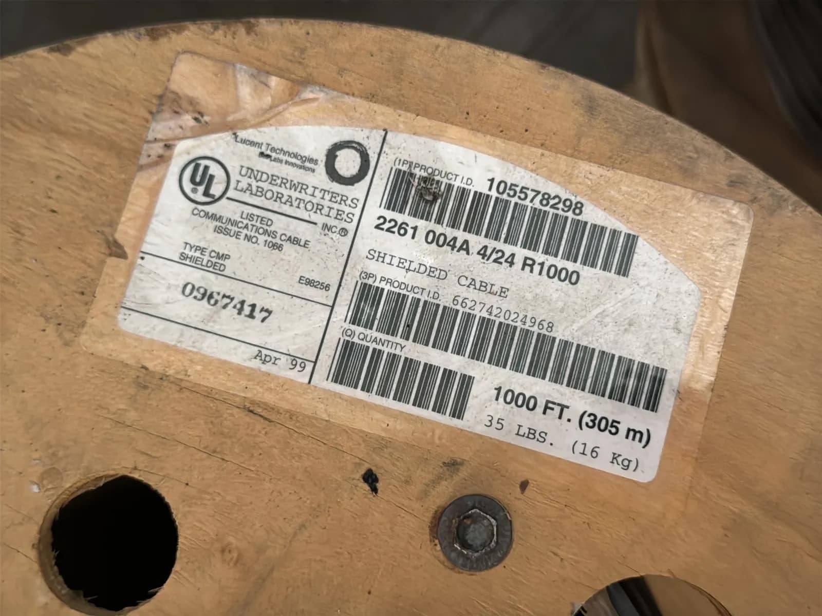 (4) Assorted Wire, Cable Spools, photo 5 of 7