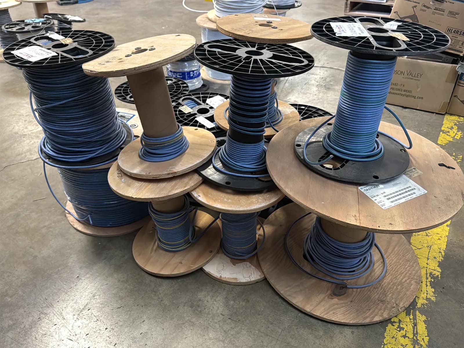 (12) Assorted Wire, Cable Spools, photo 9 of 9
