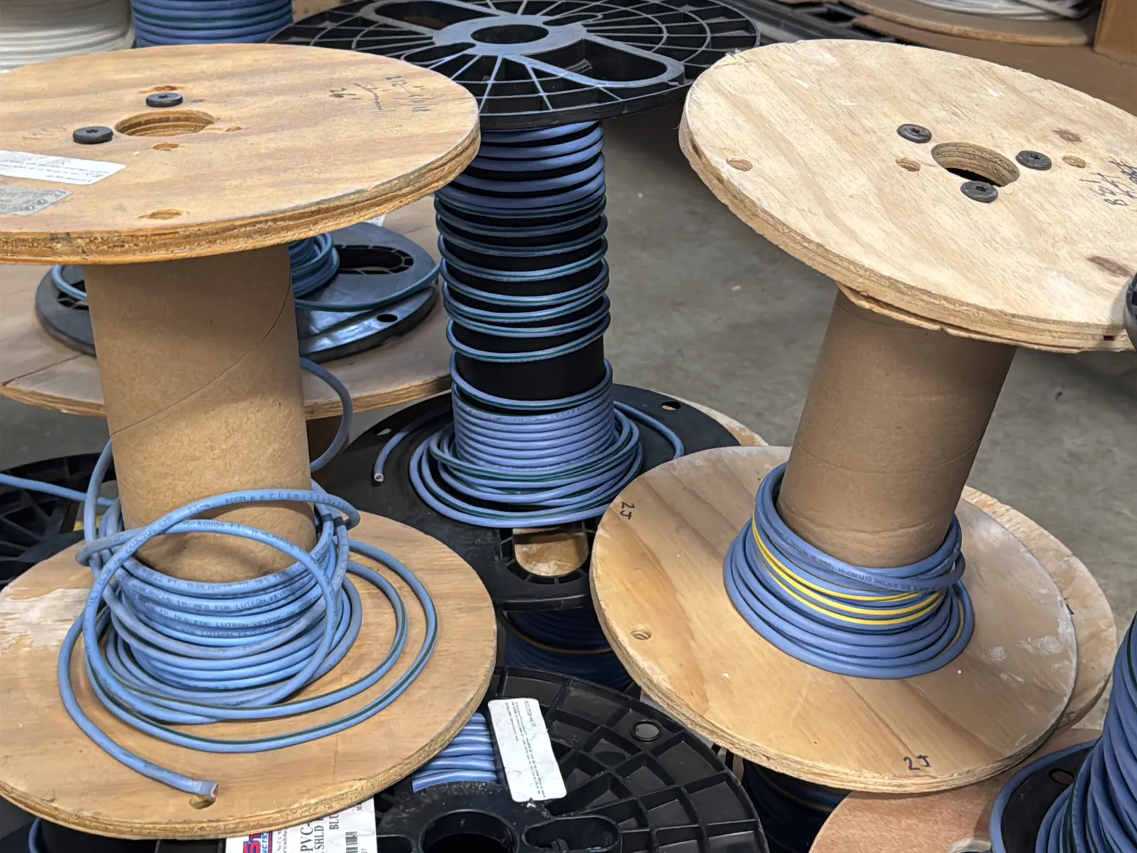 (12) Assorted Wire, Cable Spools, photo 3 of 9