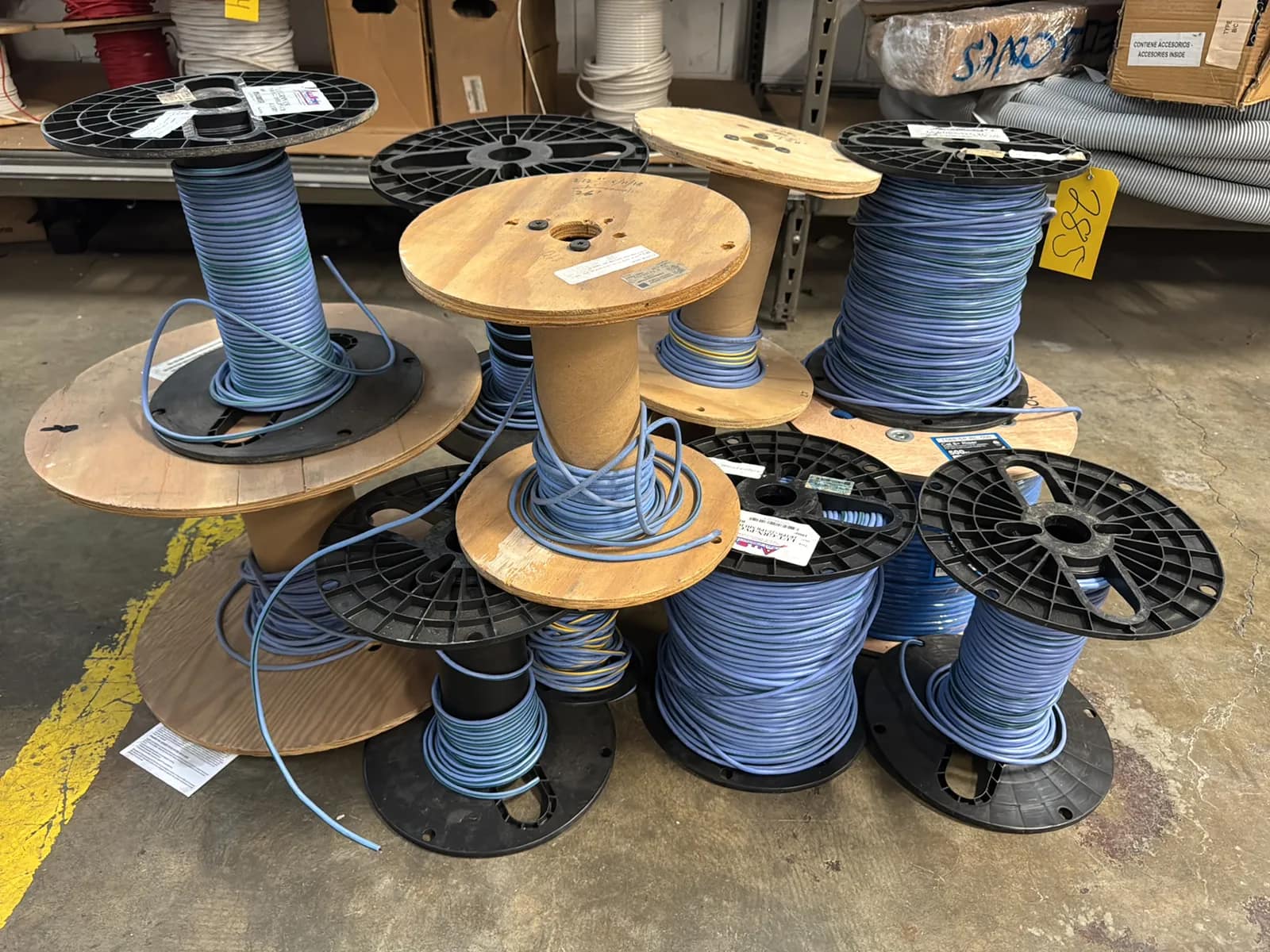 12-assorted-wire-cable-spools-f9e9bc