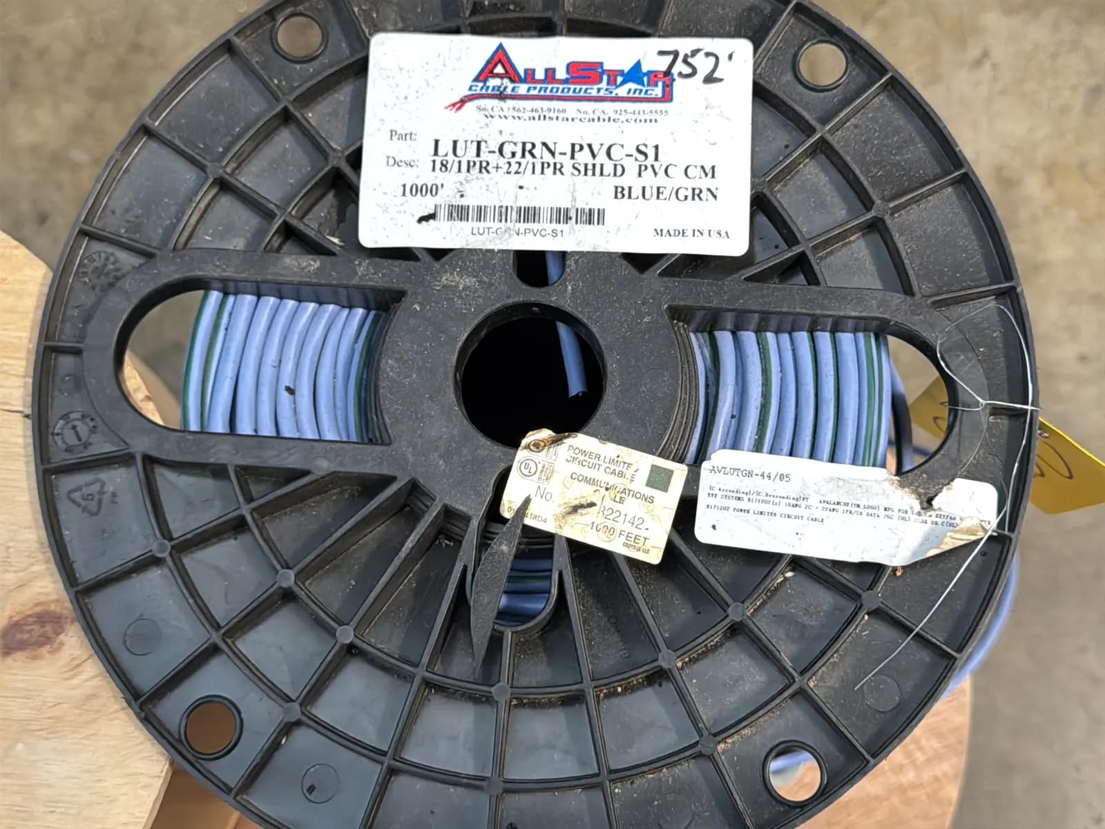 (12) Assorted Wire, Cable Spools, photo 2 of 9