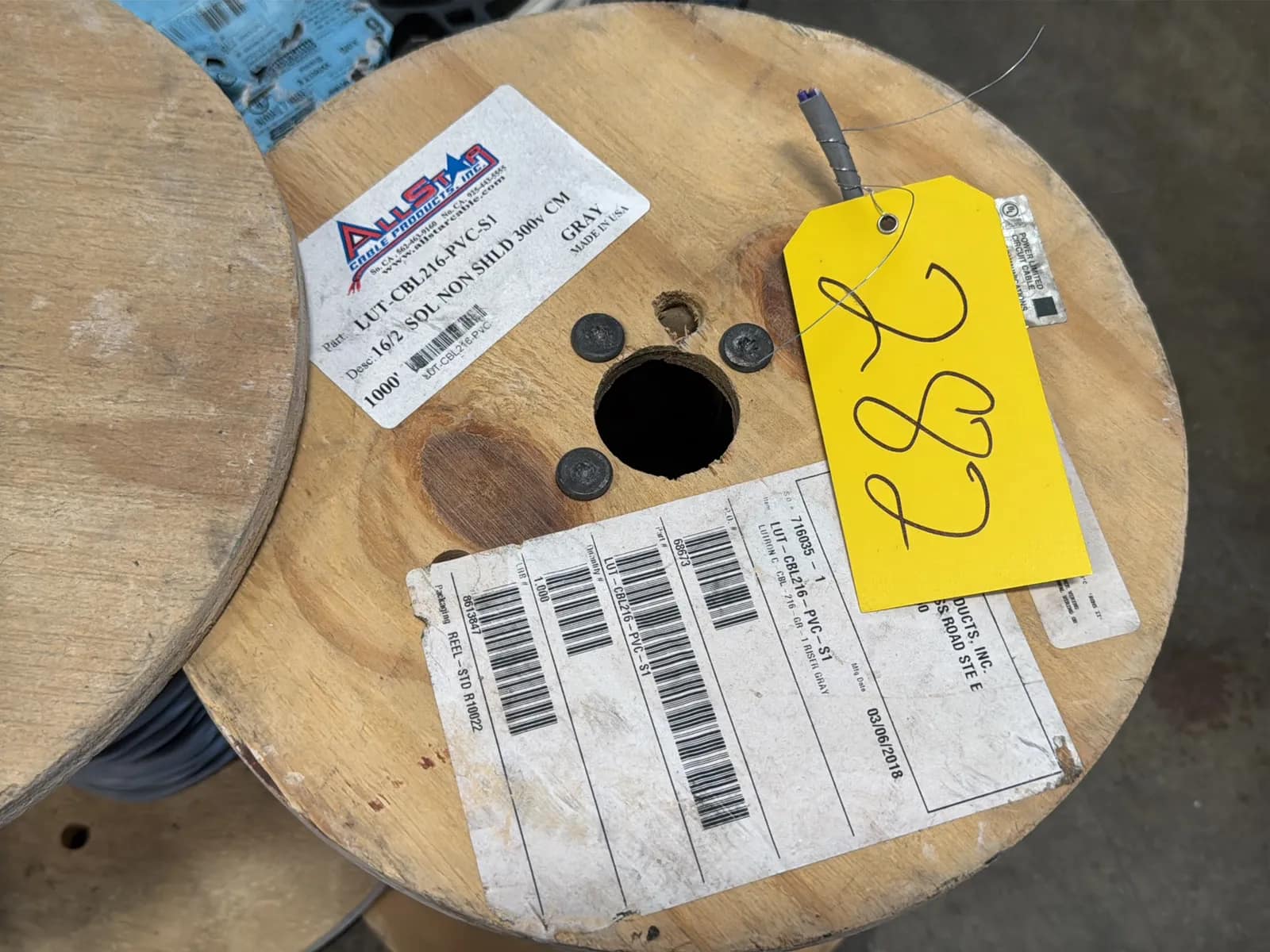 (4) Assorted Wire, Cable Spools, photo 2 of 7