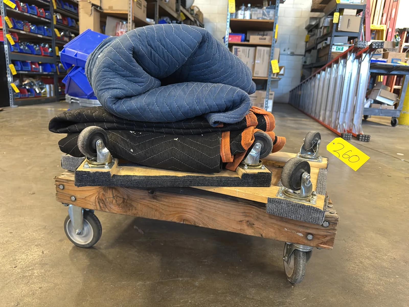 (3) Assorted Rolling Dollies And (3) Moving Blankets, photo 4 of 4