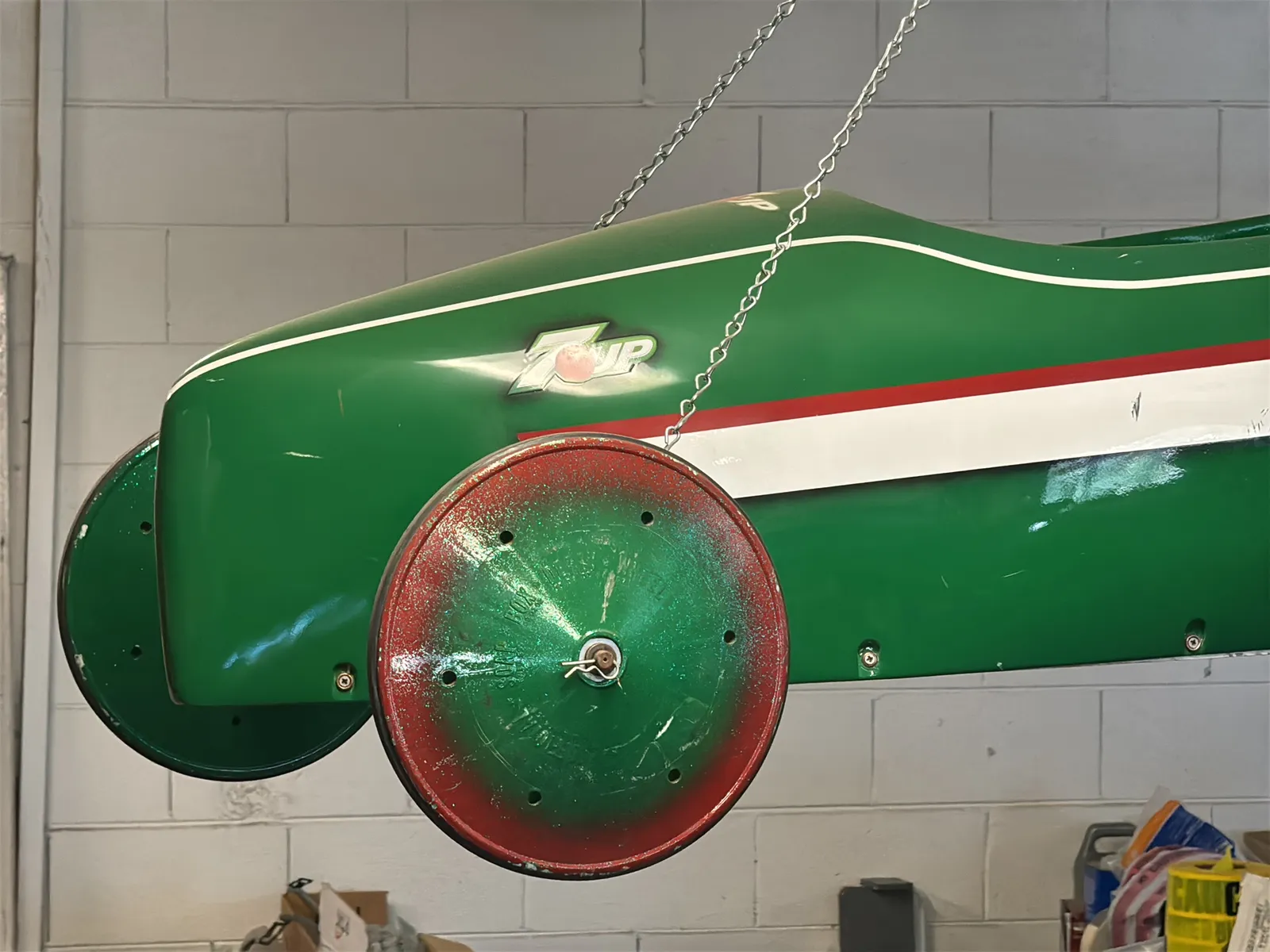 Handmade 7up Downhill Soapbox Racing Car, photo 5 of 7