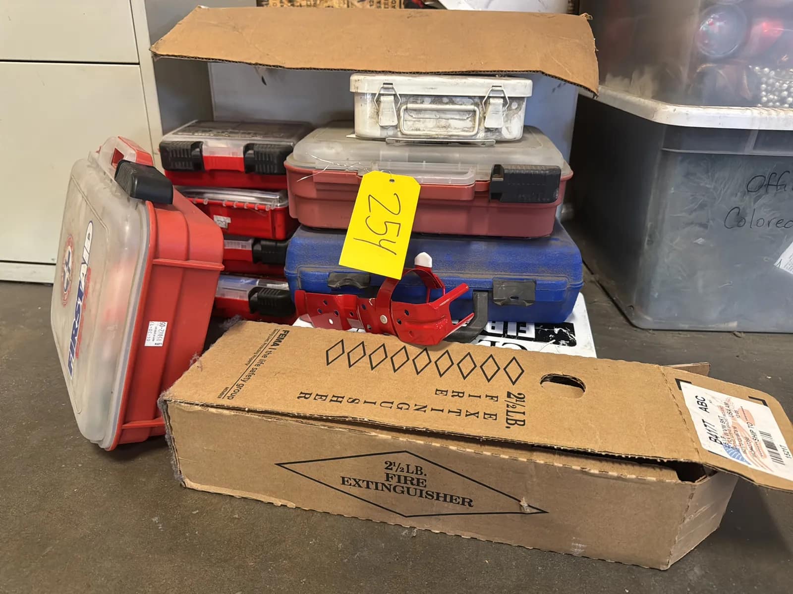 Bulk PPE Lot: Hardhats, First Aid Kits, Fire Extinguisher, photo 4 of 6