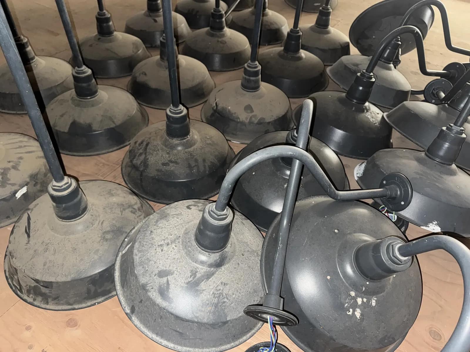 (26) Assorted Abolite Porcelain Hanging Pendant Lamps, photo 12 of 12