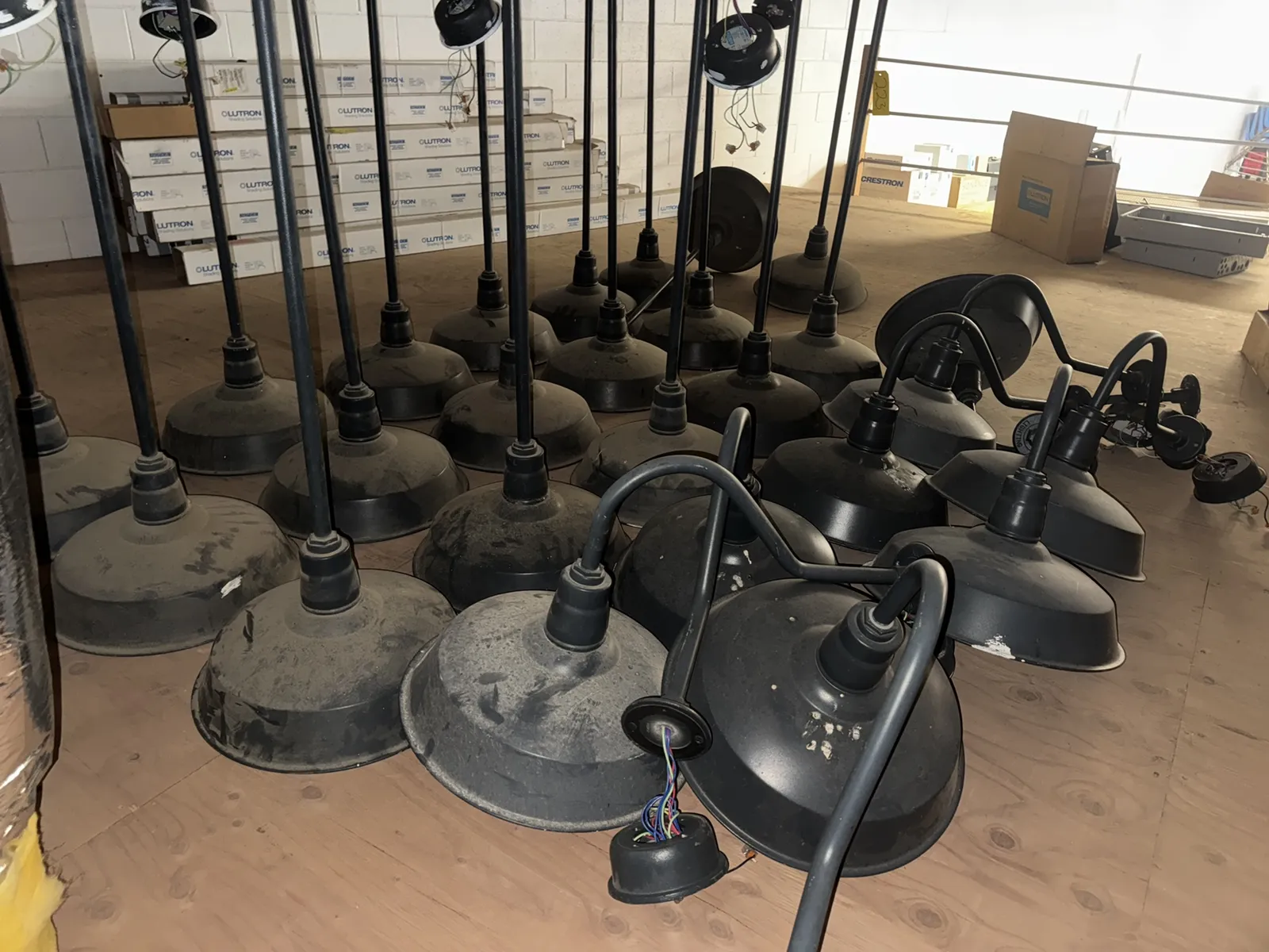 (26) Assorted Abolite Porcelain Hanging Pendant Lamps, photo 11 of 12