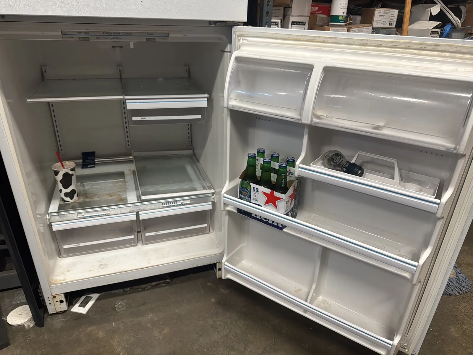 Montgomery Ward HMG711430 Refrigerator With Contents On And Inside: Electrical Boxes, Track Lighting And More, photo 5 of 9