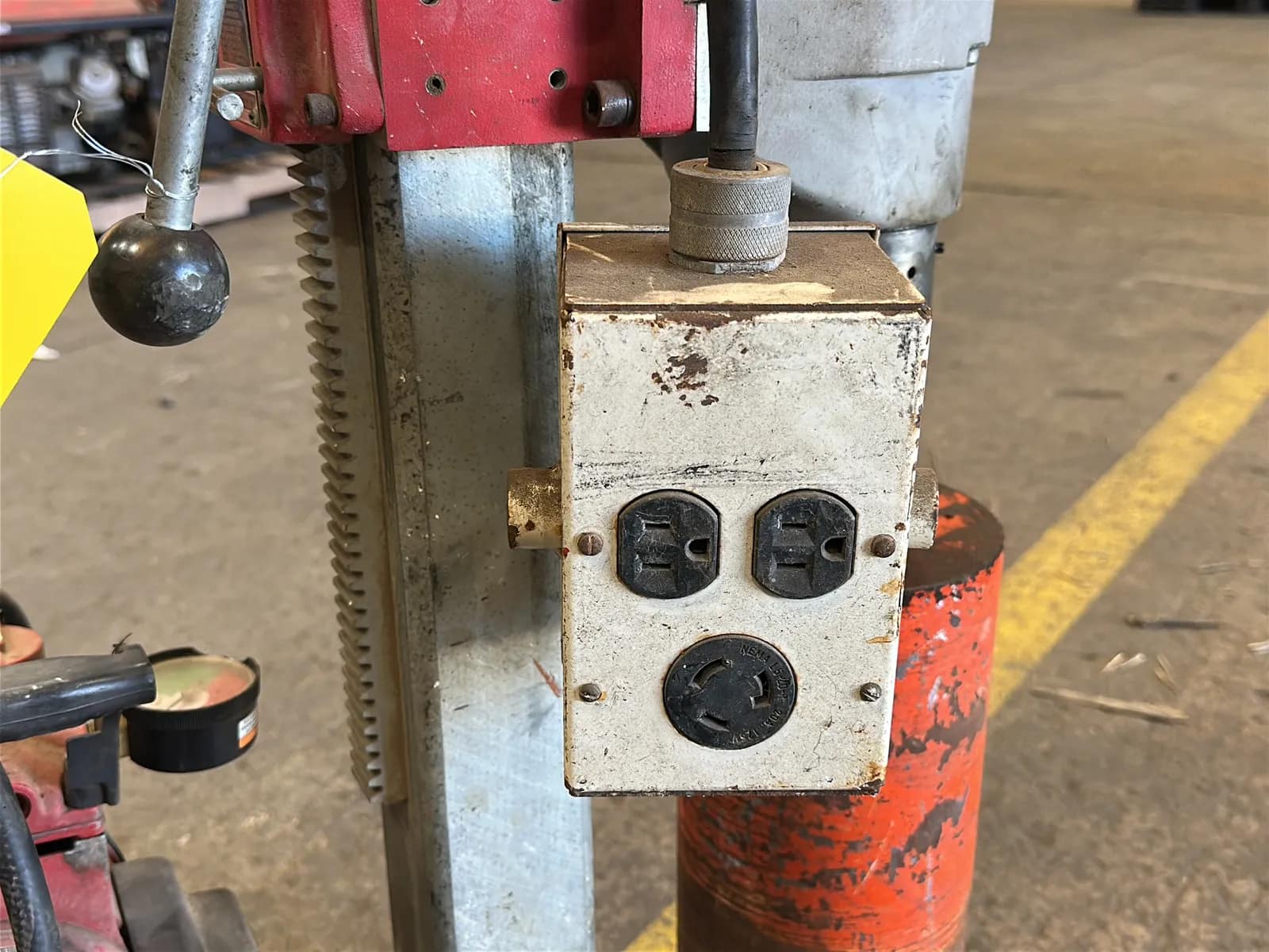 Milwaukee Heavy-Duty 4” to 14" Dymodrill Diamond Coring Motor with Dymorig Base-Stand, Vacuum Pump, and Bit, photo 11 of 11