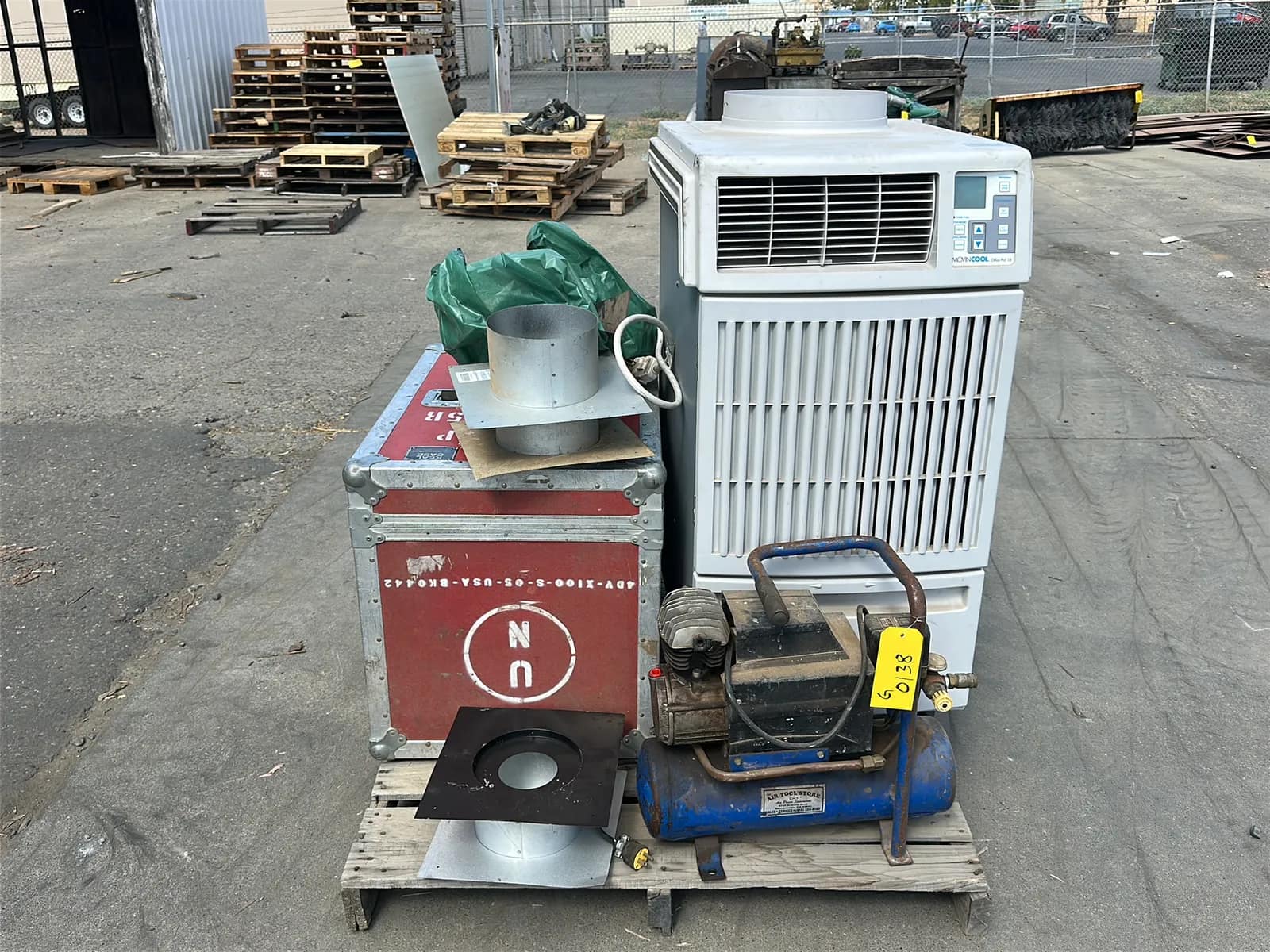 Contents Of Pallet: MovinCool Office Pro 18, Air Tool Store Air Compressor, Keal Case, And More, photo 1 of 7
